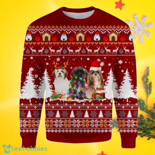 Lhasa Apso Ugly Sweater Christmas Ugly Sweater Sweatshirt For Men And Women Product Photo 1