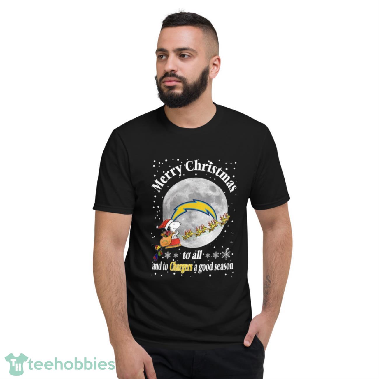 Los Angeles Chargers Merry Christmas To All And To Chargers A Good Season Nfl Football Sports T Shirt - Short Sleeve T-Shirt