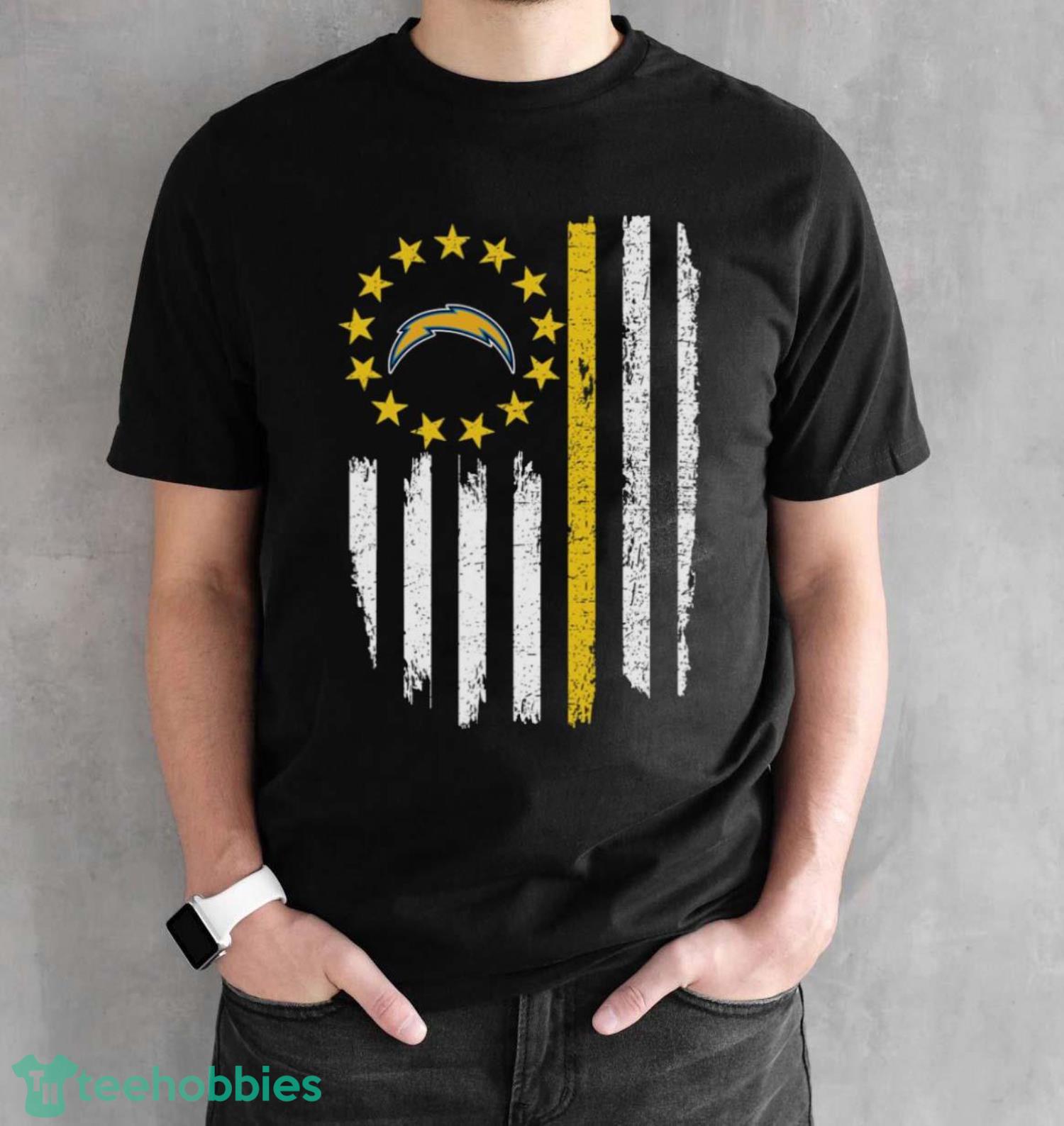 Los Angeles Chargers NFL Betsy Ross Flag Edition Fan Gift Unisex Adult T-Shir - Black Unisex T-Shirt