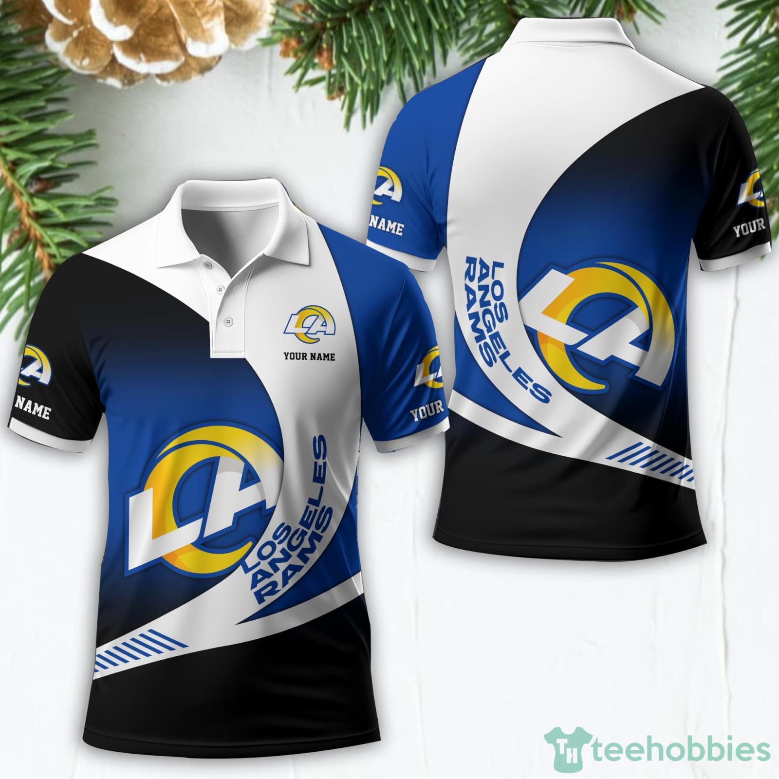 Los Angeles Rams Custom Name NFL 3D Polo Shirt Sport Gift Product Photo 1