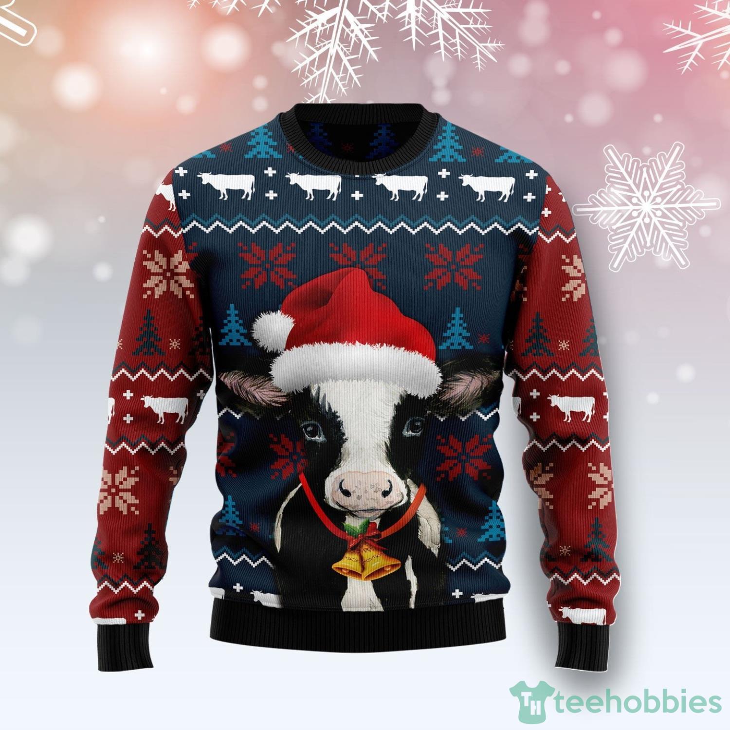 Lovely Cow Ugly Christmas Sweater Christmas Holiday Gift For Family Product Photo 1