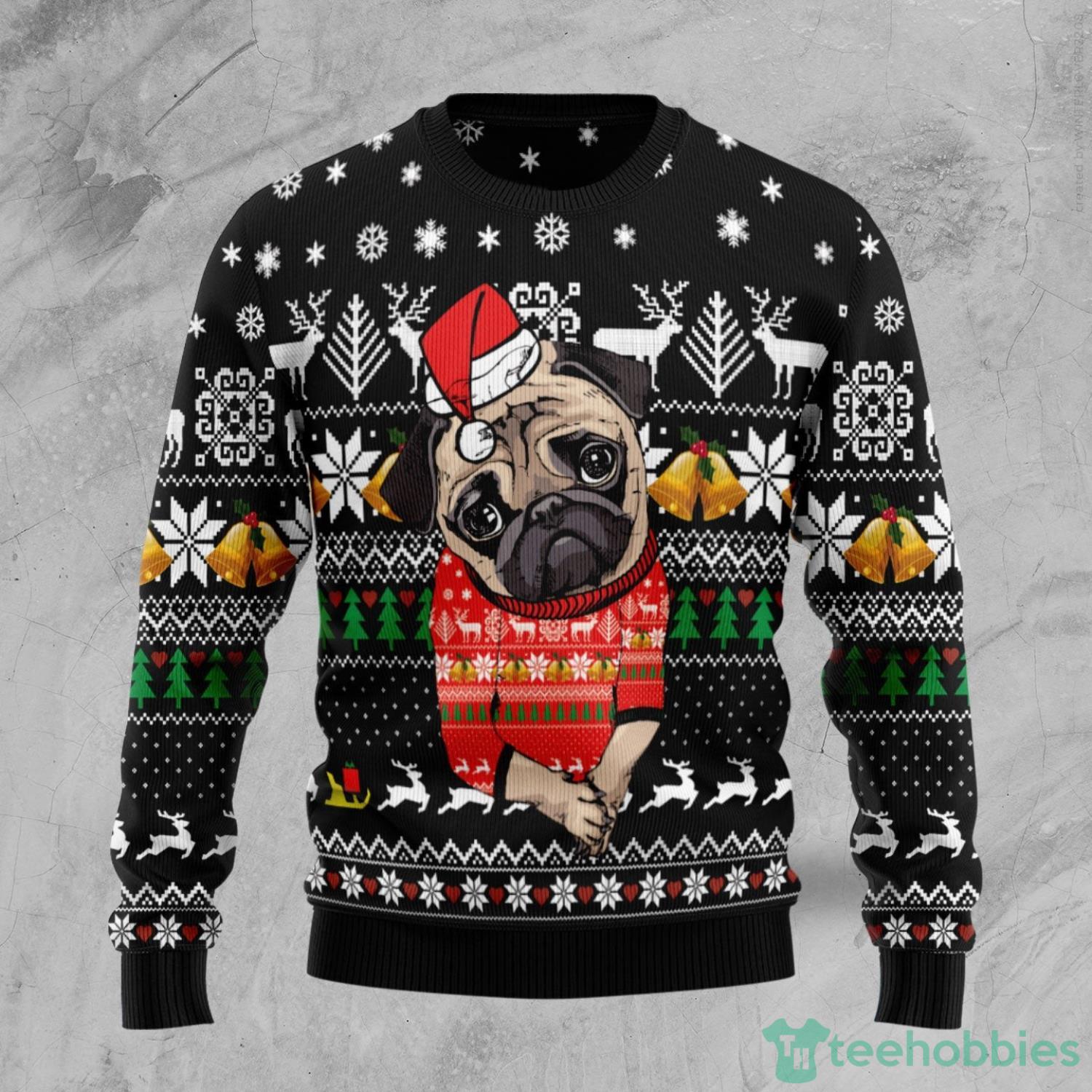 Lovely Pug Ugly Christmas Sweater Christmas Holiday Gift For Family Product Photo 1