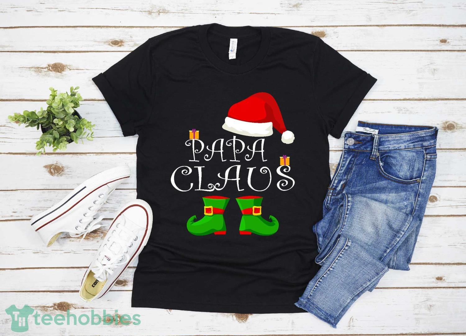 Men Papa Claus Leopard Christmas Pajama Christmas Gift Family Christmas Shirt Product Photo 1