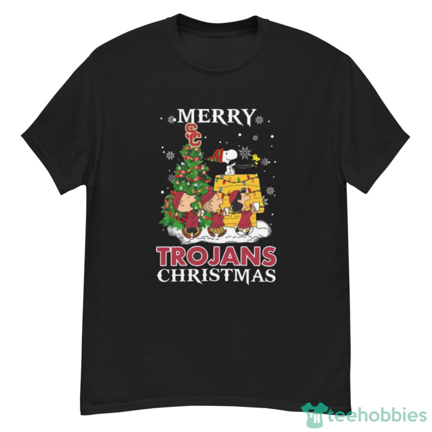 Merry Christmas USC Trojans Peanuts Ugly 2022 Shirt Cute Gift - G500 Men’s Classic T-Shirt
