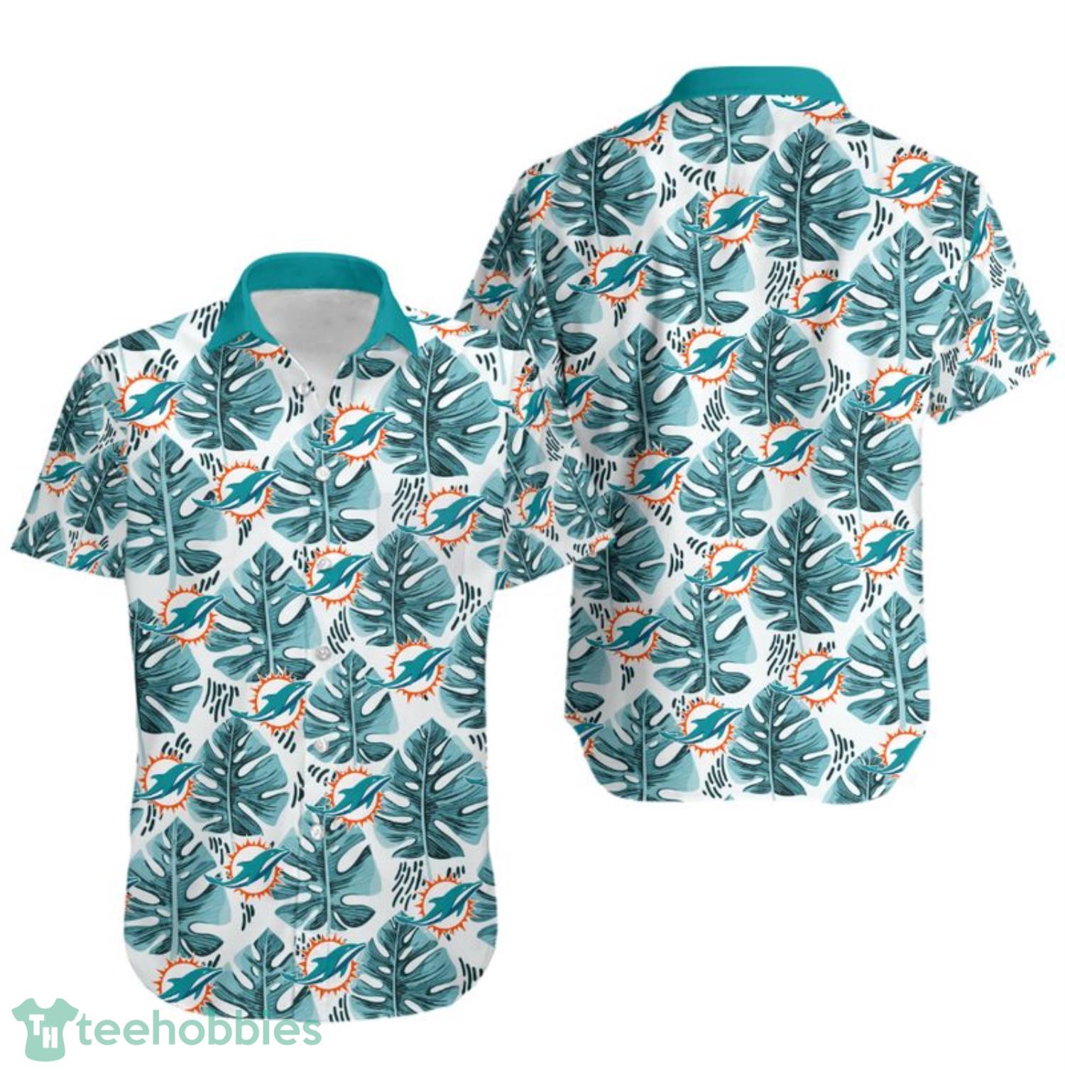 Miami Dolphins Leaf Tropical Style Summer Hawaiian Shirt For Fans Product Photo 1