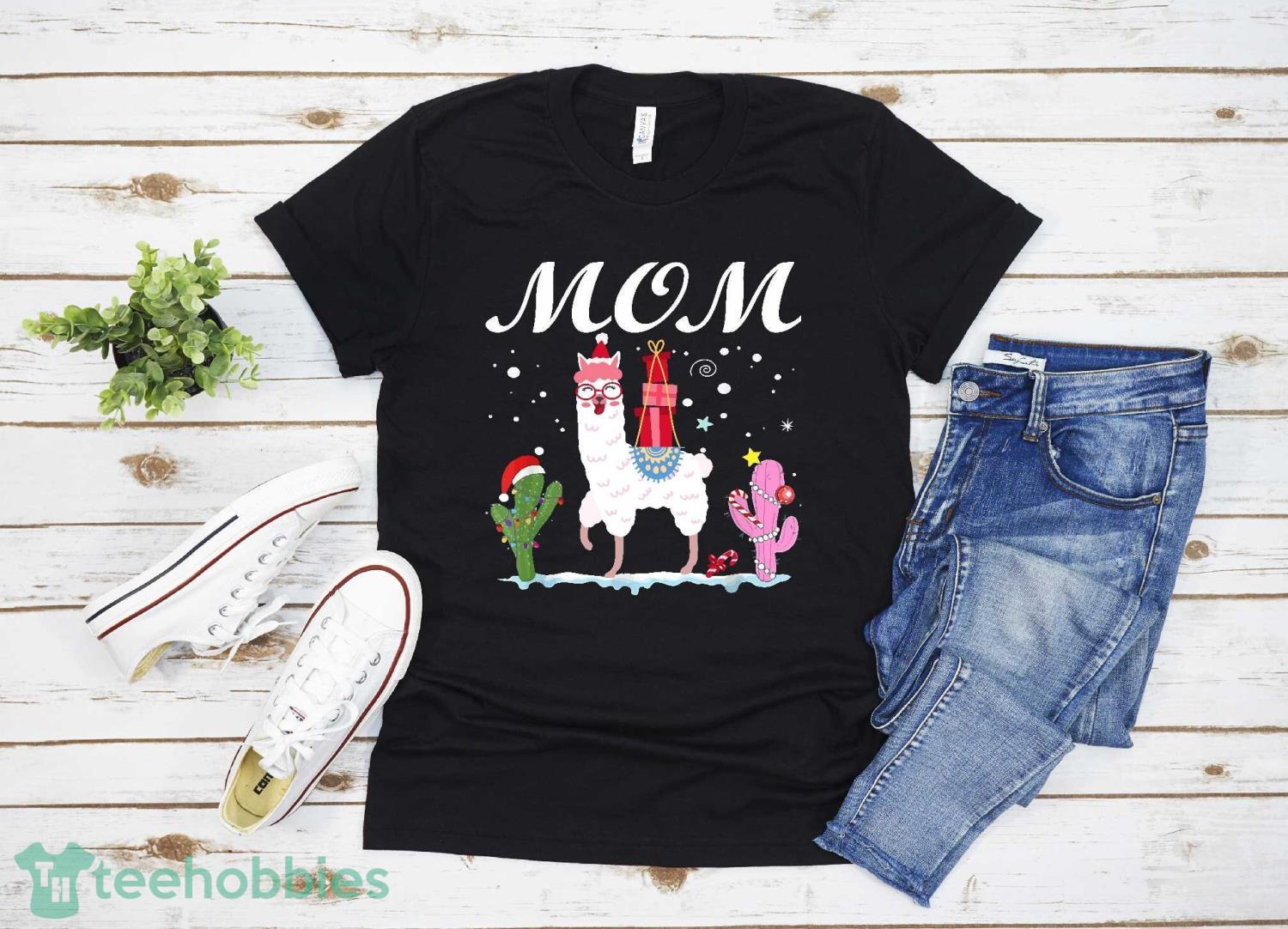 Mom Llama Christmas Funny Matching Family Pajama Gift T-Shirt Christmas Gift Family Christmas Shirt Product Photo 1