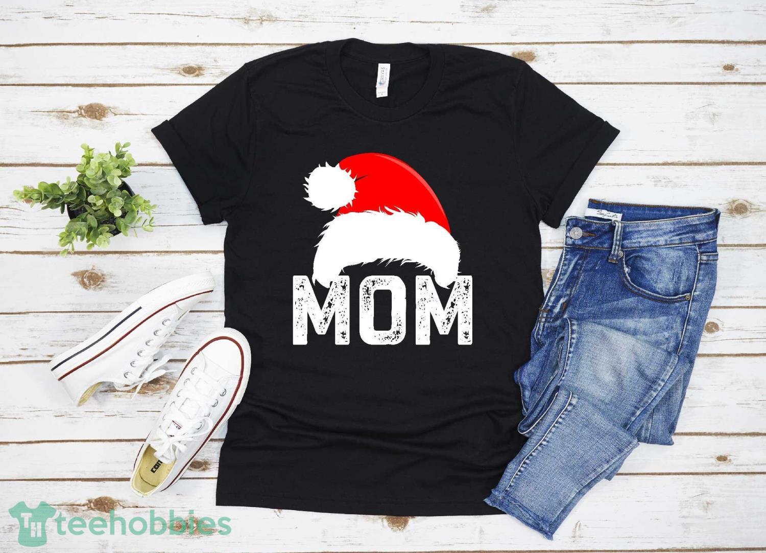 Mom Santa Christmas Family Matching Pajamas Mama Xmas Gifts Long Sleeve T-shirt Christmas Gift Family Christmas Shirt Product Photo 1