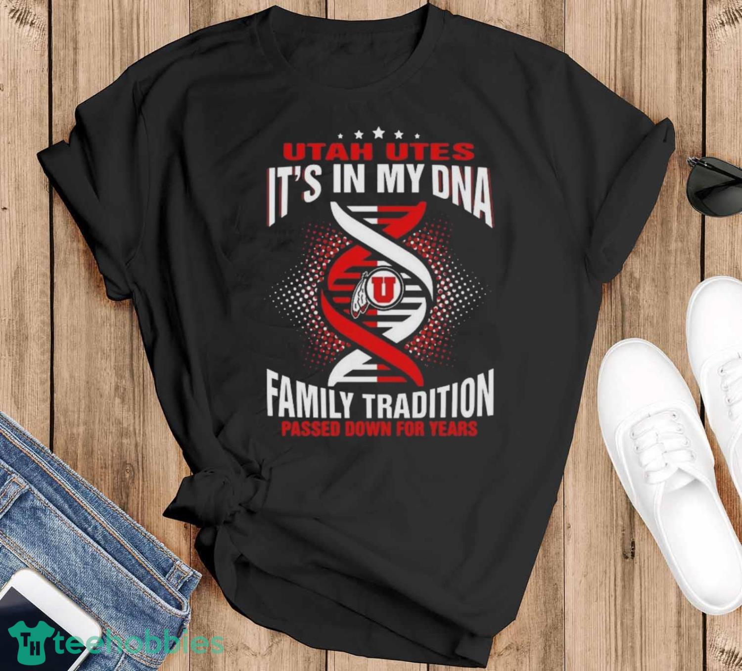 NCAA Utah Utes It’s In My DNA Family Tradition Passed Down For Years T-Shirt - Black T-Shirt
