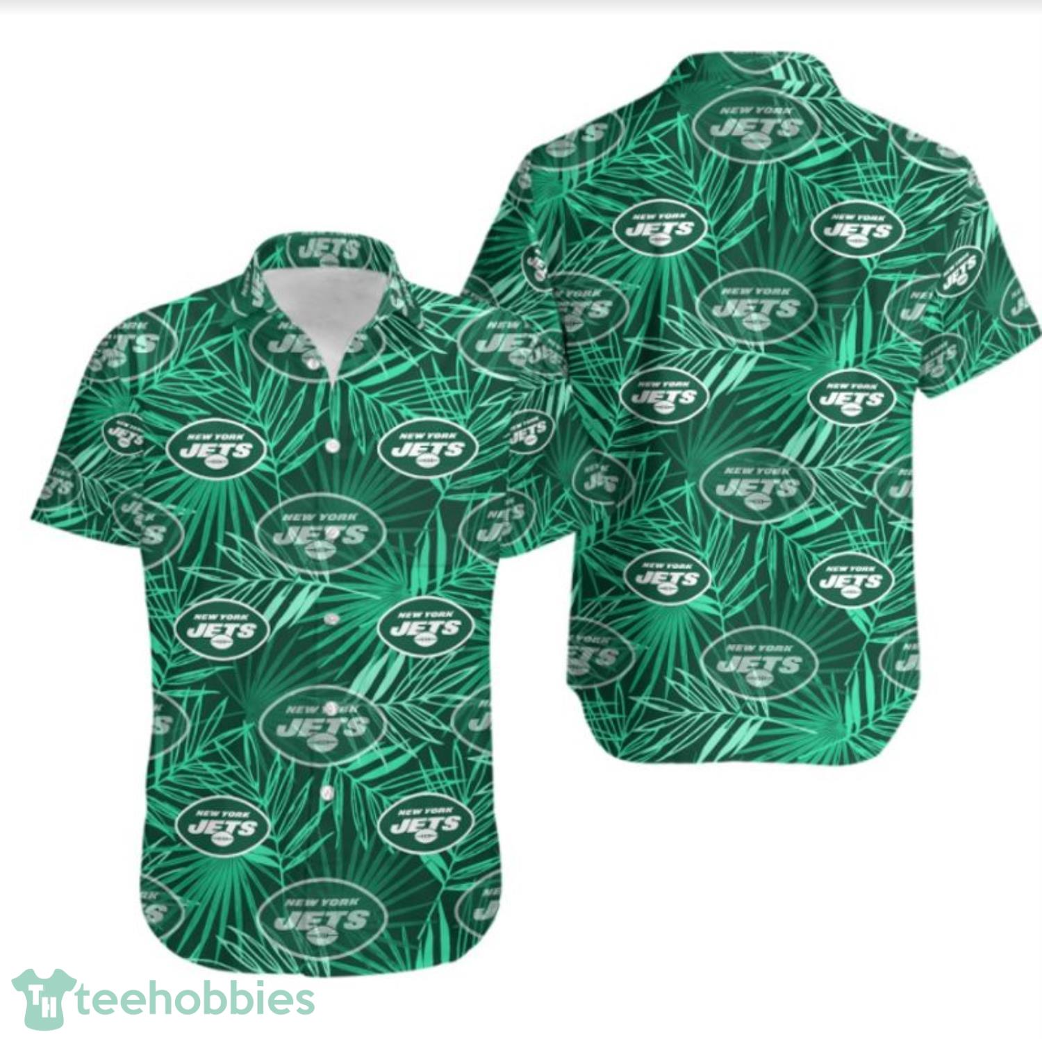 New York Jets Leaf and Logo Limited Edition Hawaiian Shirt For Fans Product Photo 1