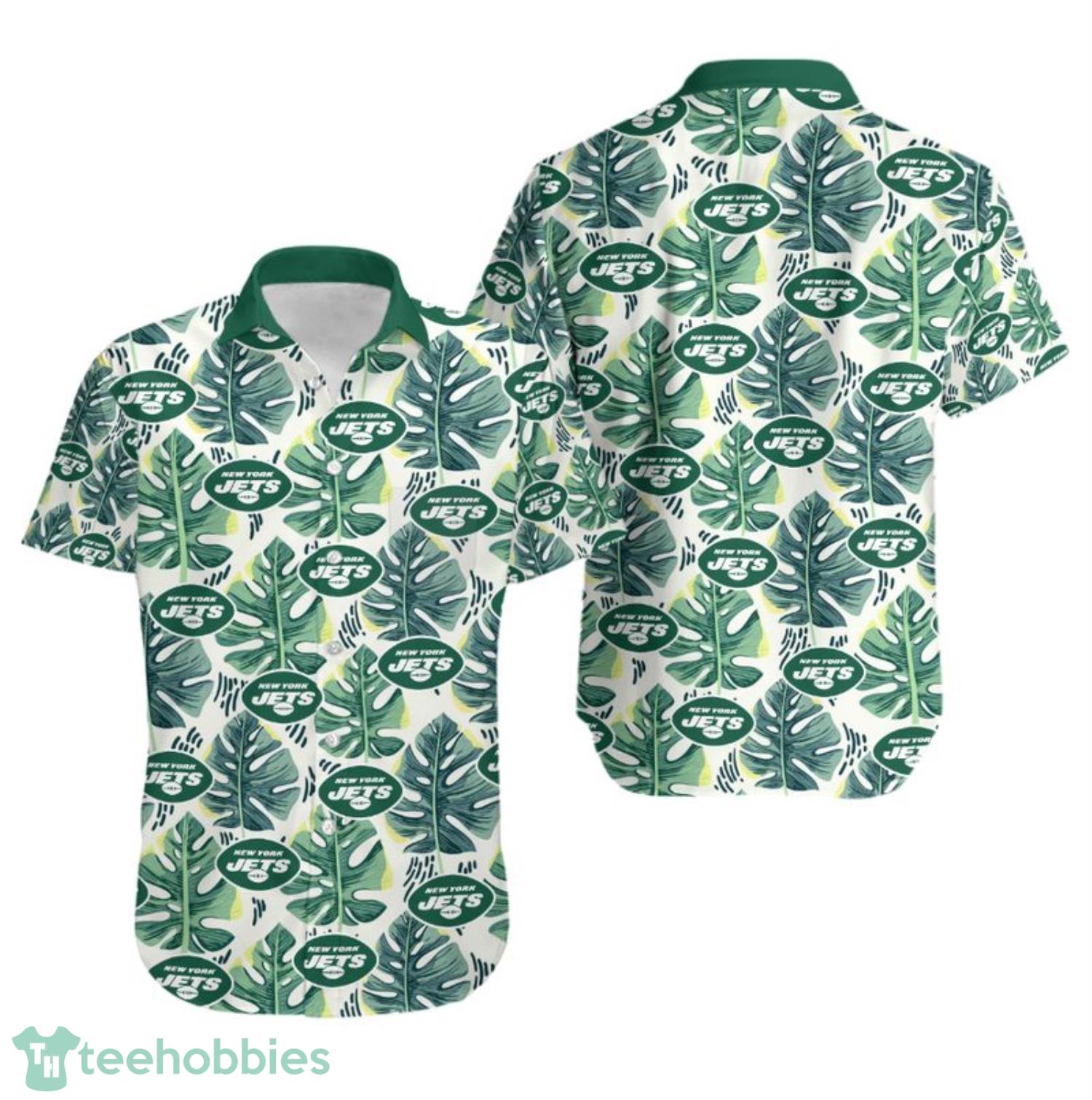 New York Jets Leaf Tropical Style Summer Hawaiian Shirt For Fans Product Photo 1
