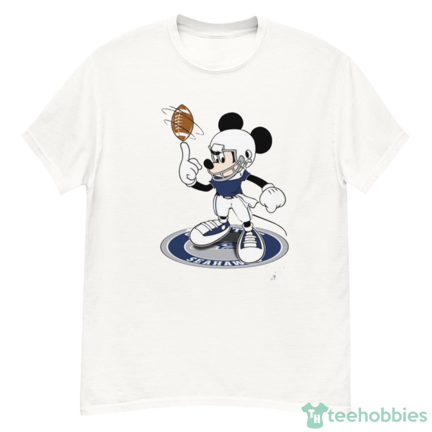NFL Football Seattle Seahawks Cheerful Mickey Disney Shirt T Shirt - G500 Men’s Classic T-Shirt