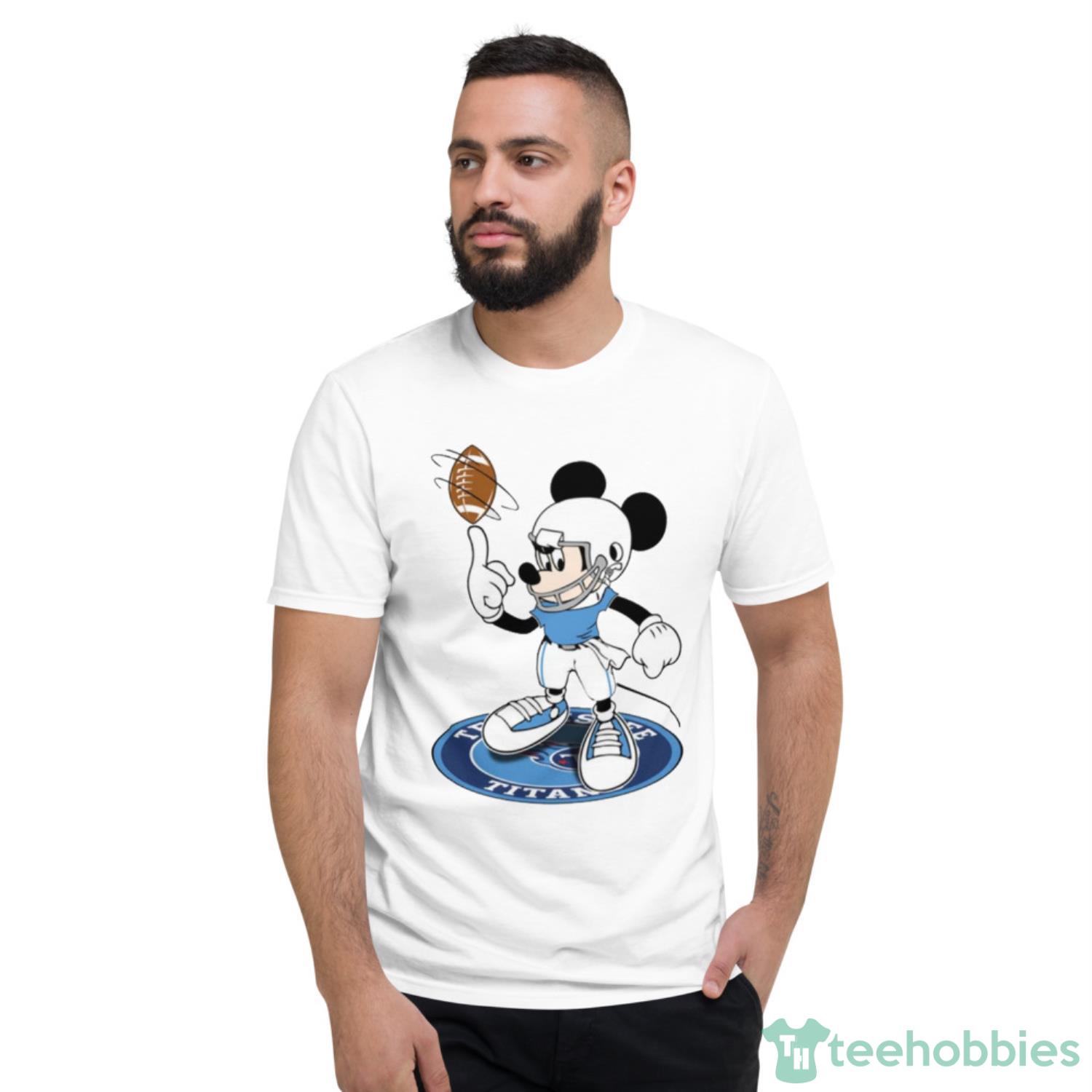 NFL Football Tennessee Titans Cheerful Mickey Disney Shirt T Shirt - Short Sleeve T-Shirt