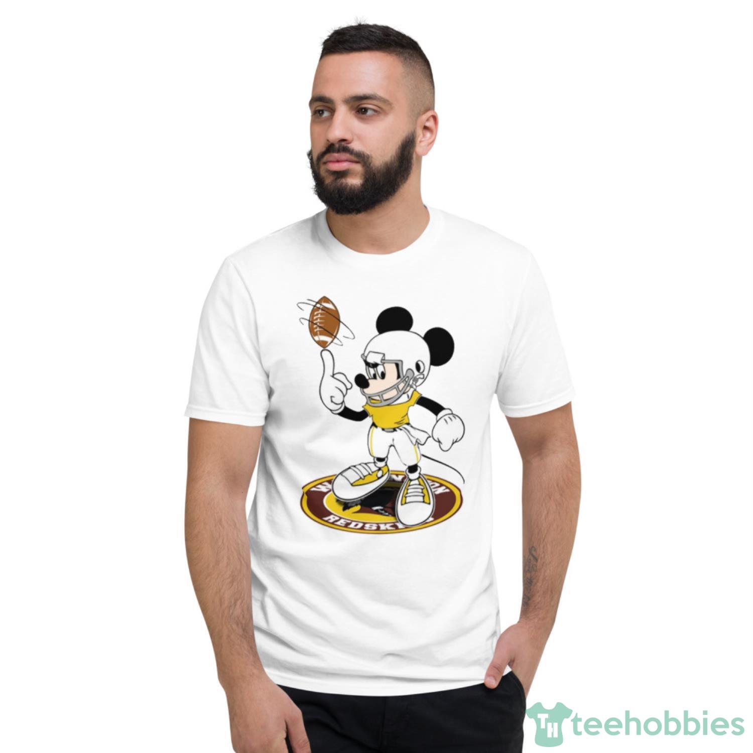 NFL Football Washington Redskins Cheerful Mickey Disney Shirt T Shirt - Short Sleeve T-Shirt