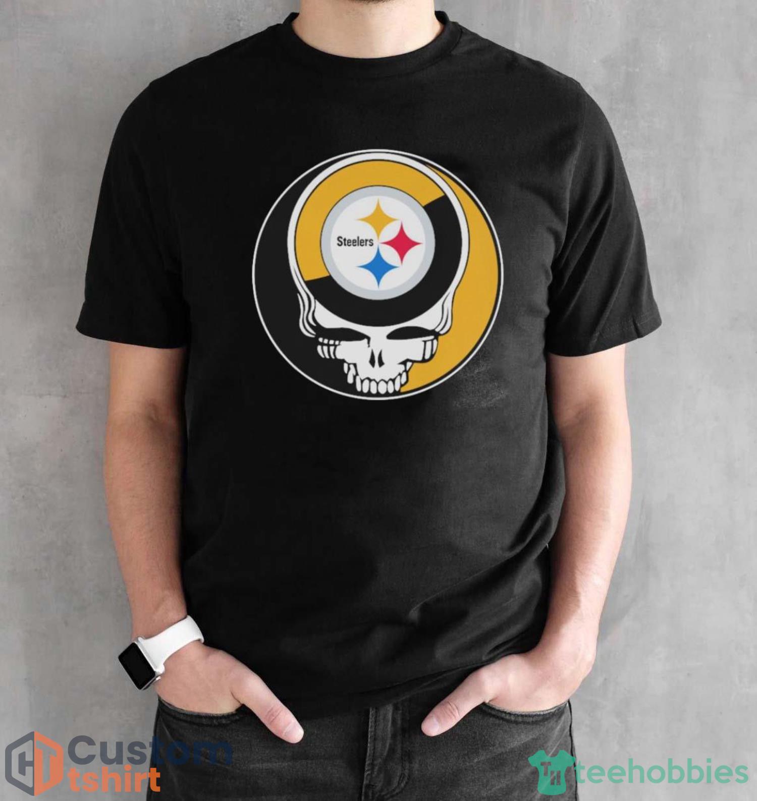 NFL Pittsburgh Steelers Grateful Dead Fan Fan Football shirt - Black Unisex T-Shirt