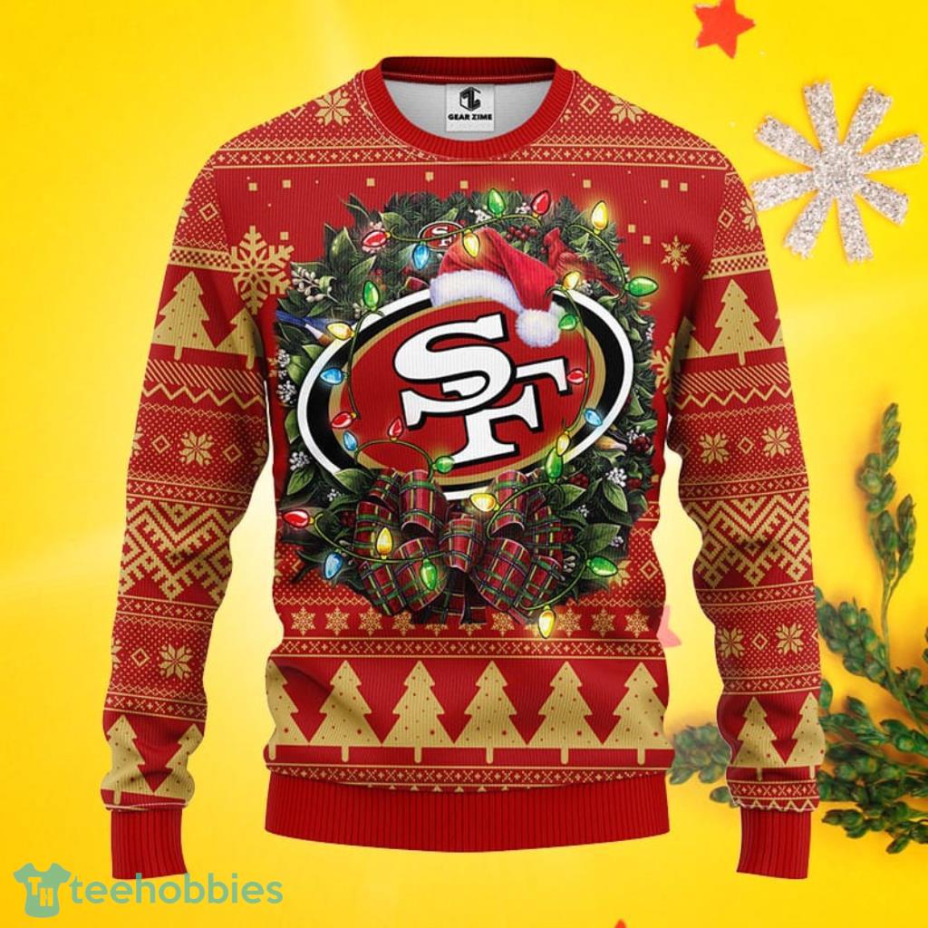 San Francisco 49ers Aztec NFL Ugly Crew Neck Sweater Small