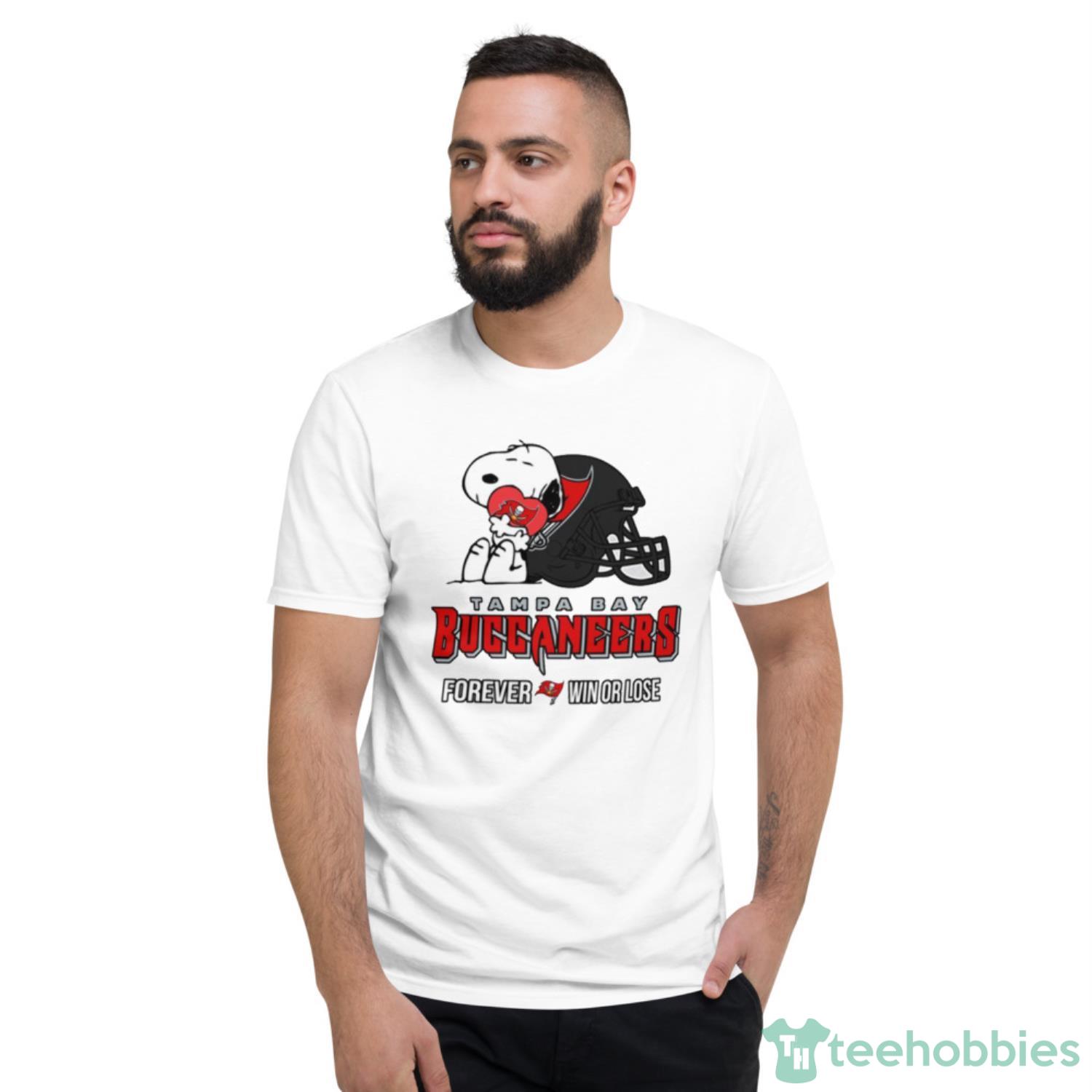 NFL The Peanuts Movie Snoopy Forever Win Or Lose Football Tampa Bay Buccaneers T Shirt - Short Sleeve T-Shirt