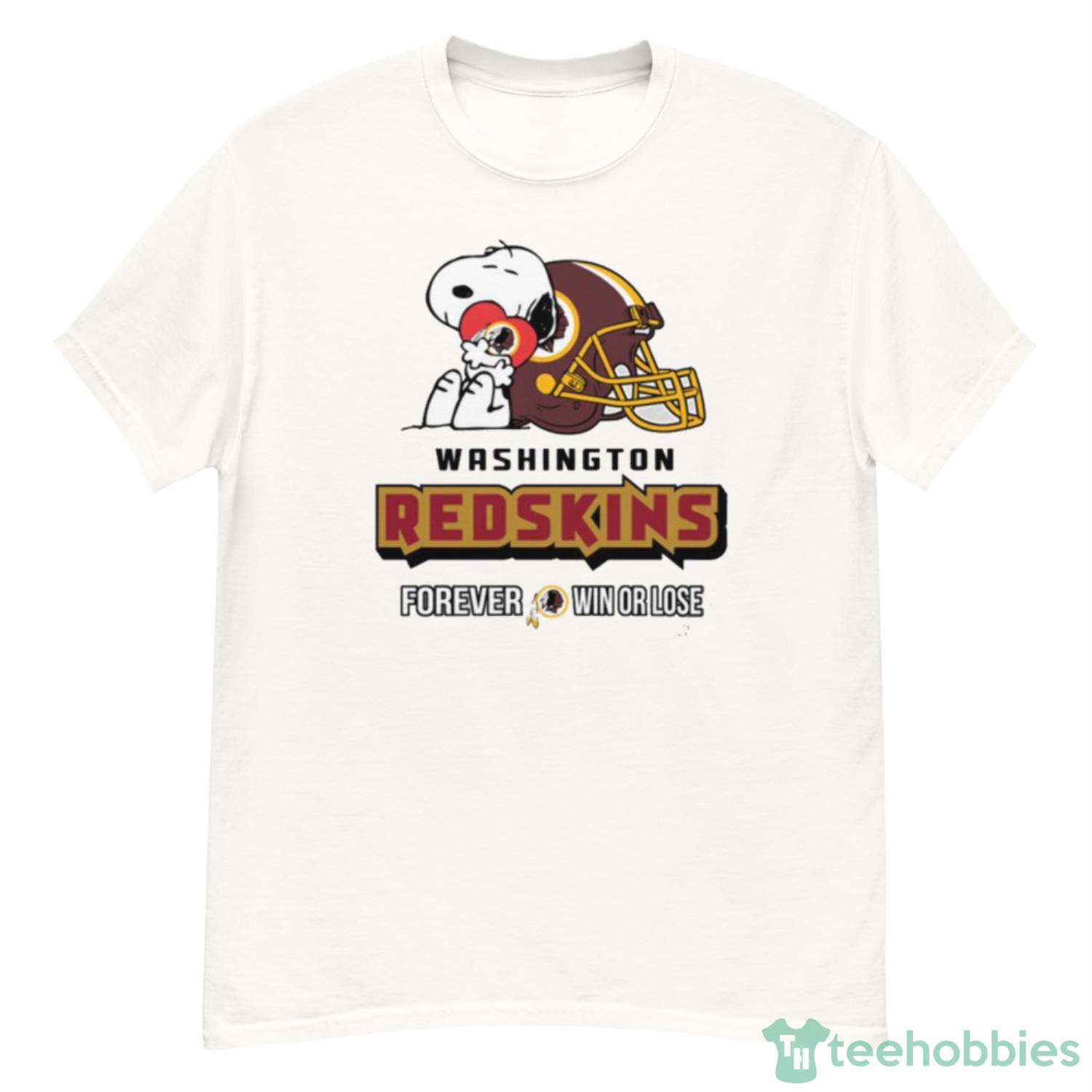NFL The Peanuts Movie Snoopy Forever Win Or Lose Football Washington Redskins T Shirt - G500 Men’s Classic T-Shirt