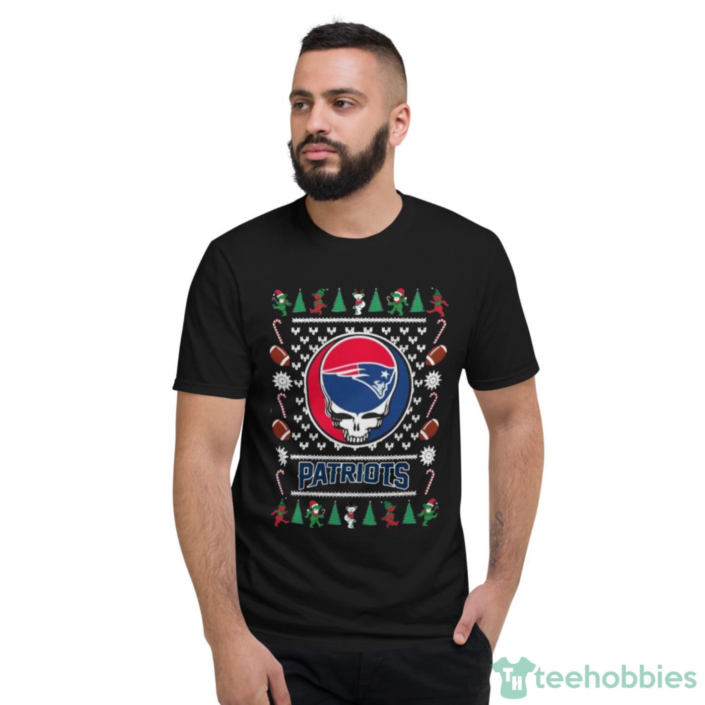 Nice New England Patriots Grateful Dead Ugly Christmas Shirt Cute Gift Shirt Cute Gift - Short Sleeve T-Shirt