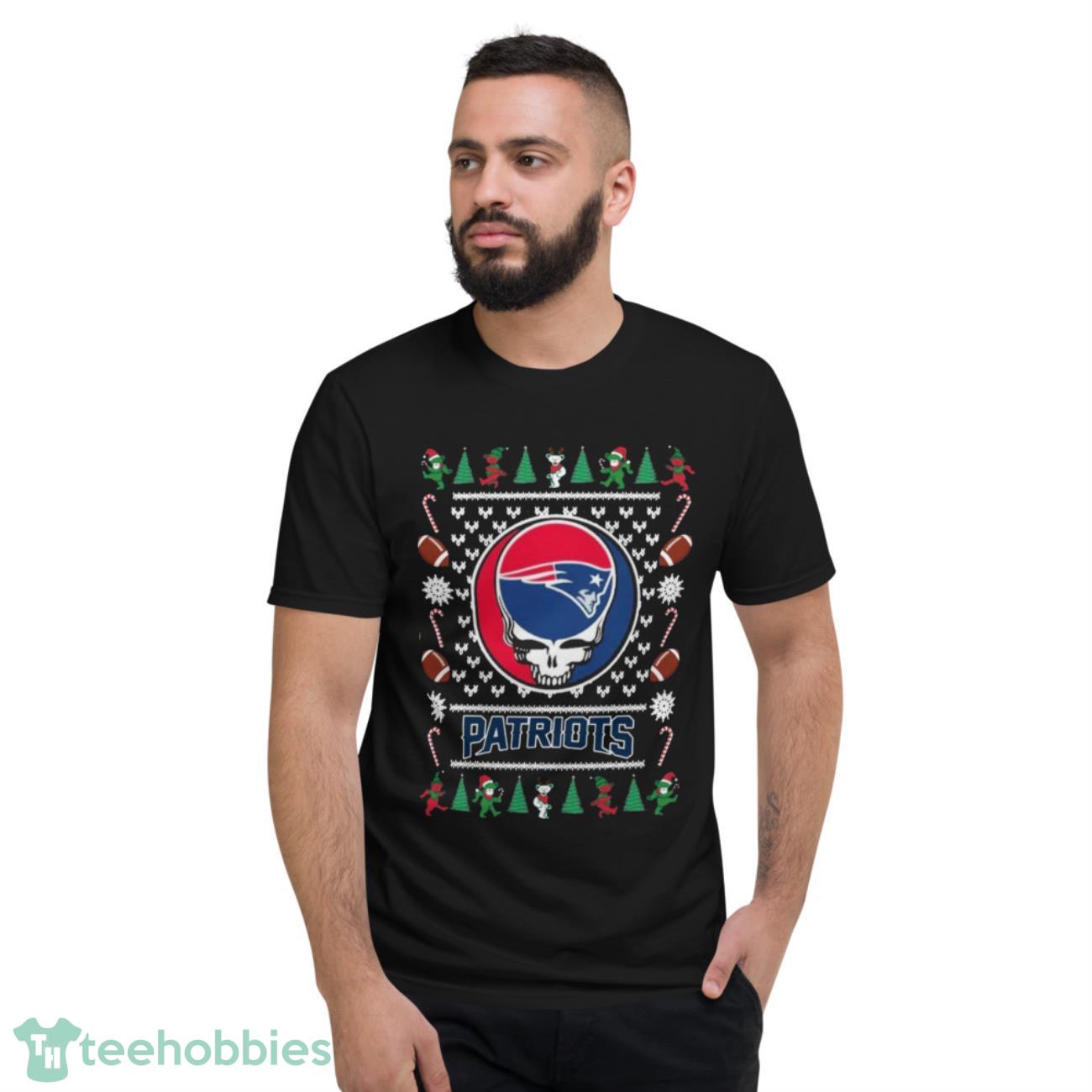 Nice New England Patriots Grateful Dead Ugly Christmas Shirt Shirt - Short Sleeve T-Shirt