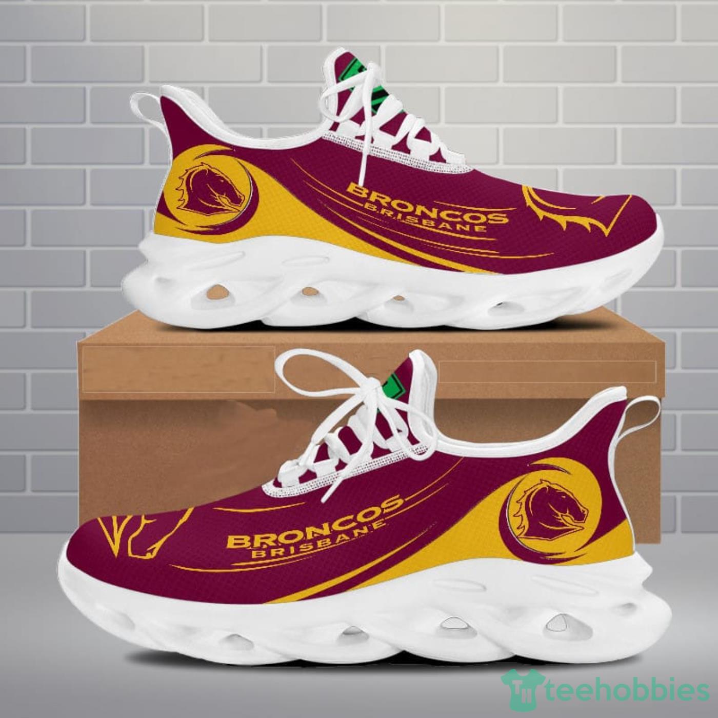 NRL Brisbane Broncos Max Soul Shoes Sport Sneakers For Men And Women Gift - NRL Brisbane Broncos Max Soul Shoes Clunky Sneakers V8_3