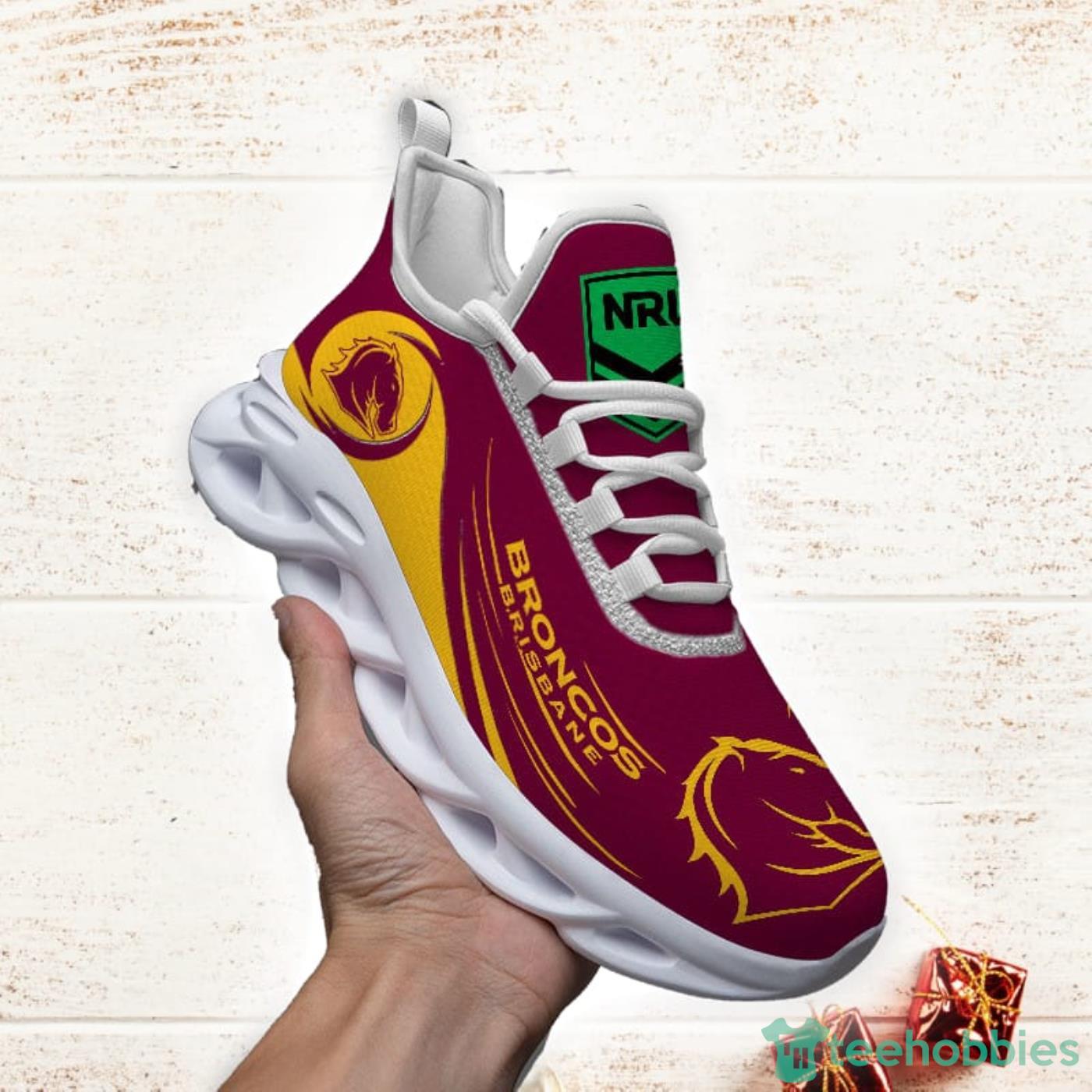 NRL Brisbane Broncos Max Soul Shoes Sport Sneakers For Men And Women Gift - NRL Brisbane Broncos Max Soul Shoes Clunky Sneakers V8_1