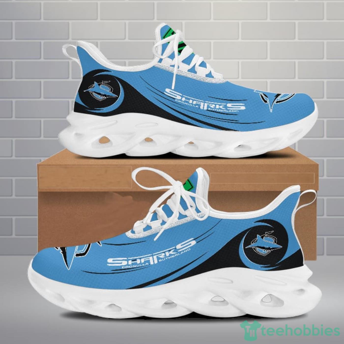 NRL Cronulla Sharks Max Soul Shoes Sport Sneakers For Men And Women Gift - NRL Cronulla Sharks Max Soul Shoes Clunky Sneakers V8_4