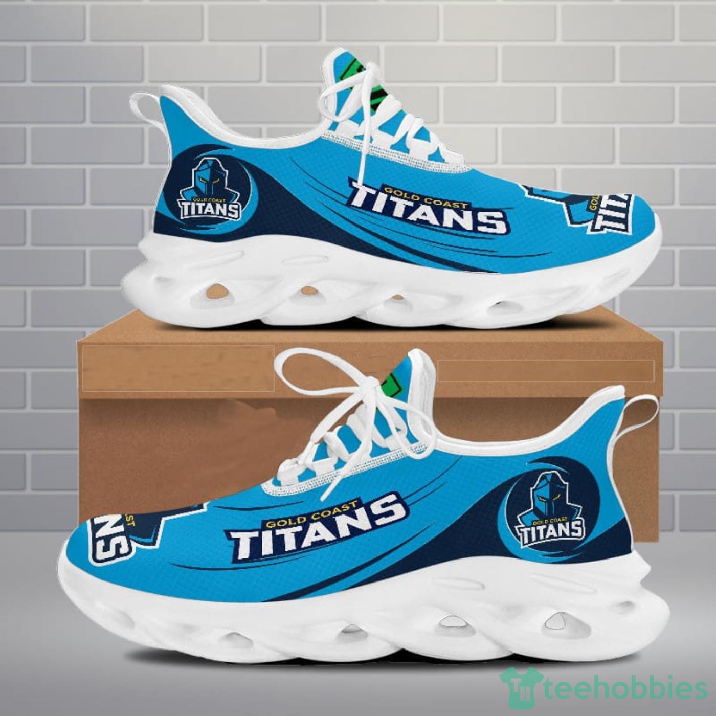 NRL Gold Coast Titans Max Soul Shoes Sport Sneakers For Men And Women Gift - NRL Gold Coast Titans Max Soul Shoes Clunky Sneakers V8_4