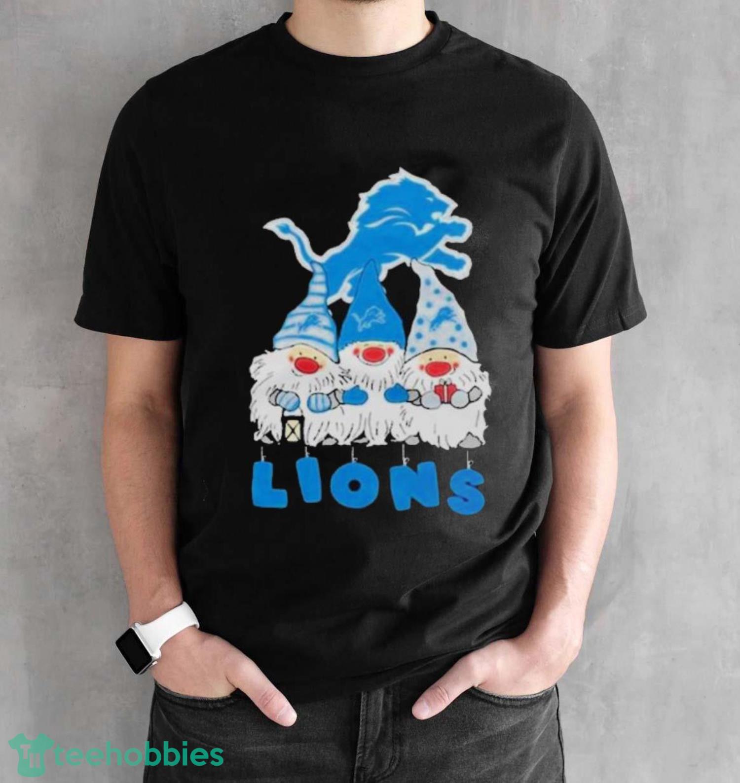 Official Detroit lions the gnomes Christmas T-shirt - Black Unisex T-Shirt