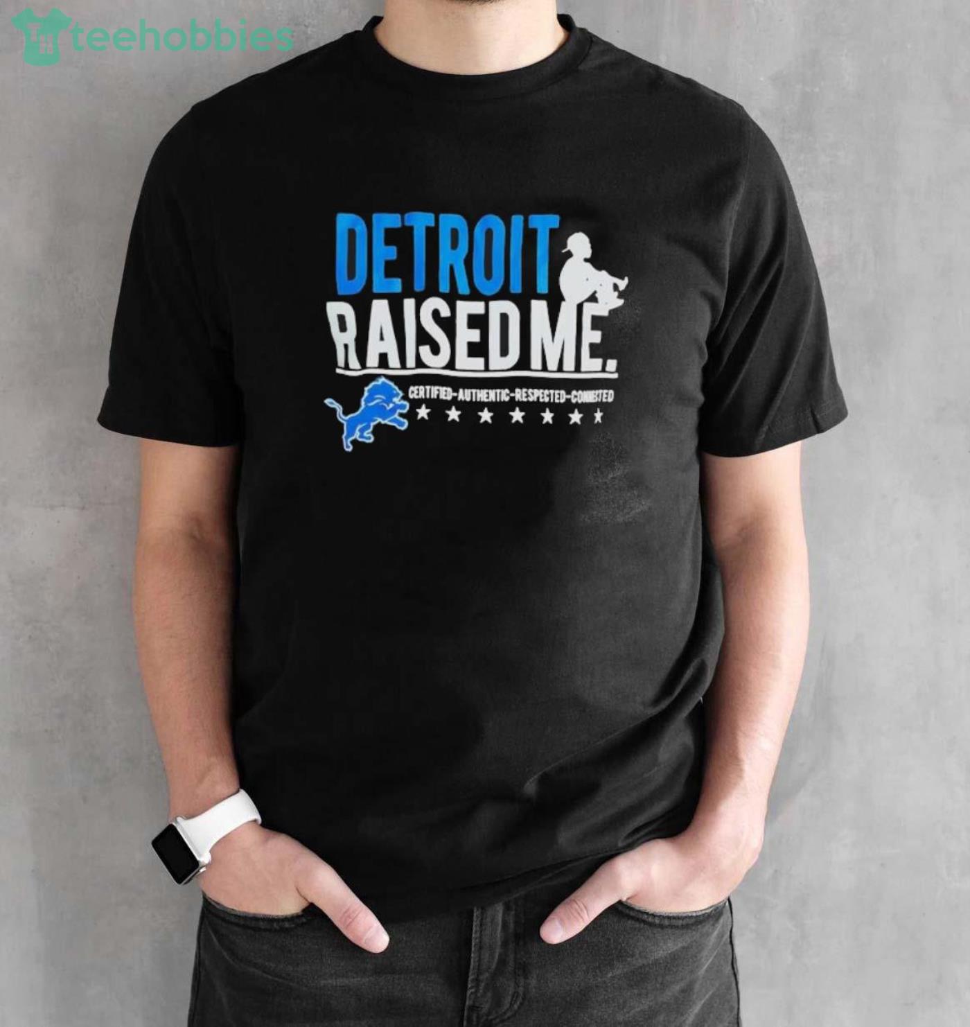 Official Detroit lions three thirteen raised me T-shirt - Black Unisex T-Shirt