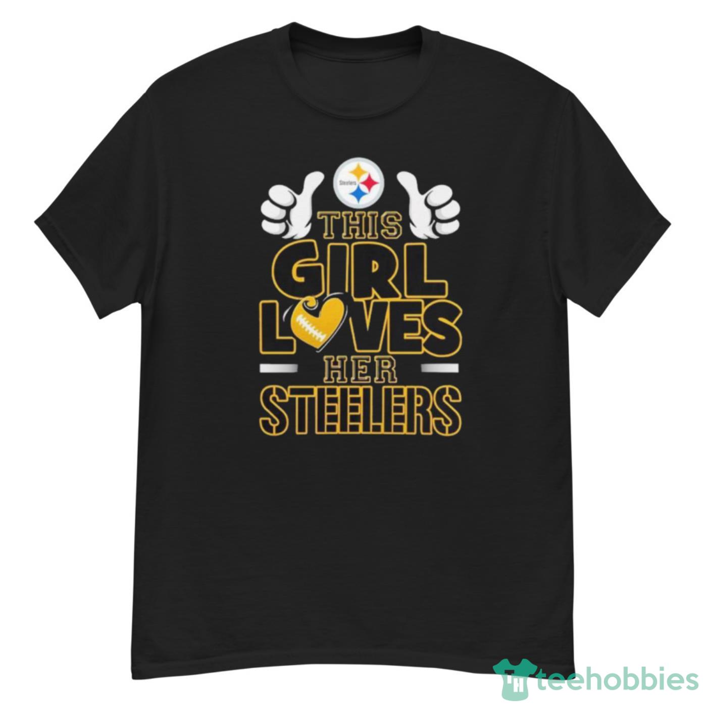 Official This Girl Loves Her Pittsburgh Steelers Shirt Cute Gift - G500 Men’s Classic T-Shirt