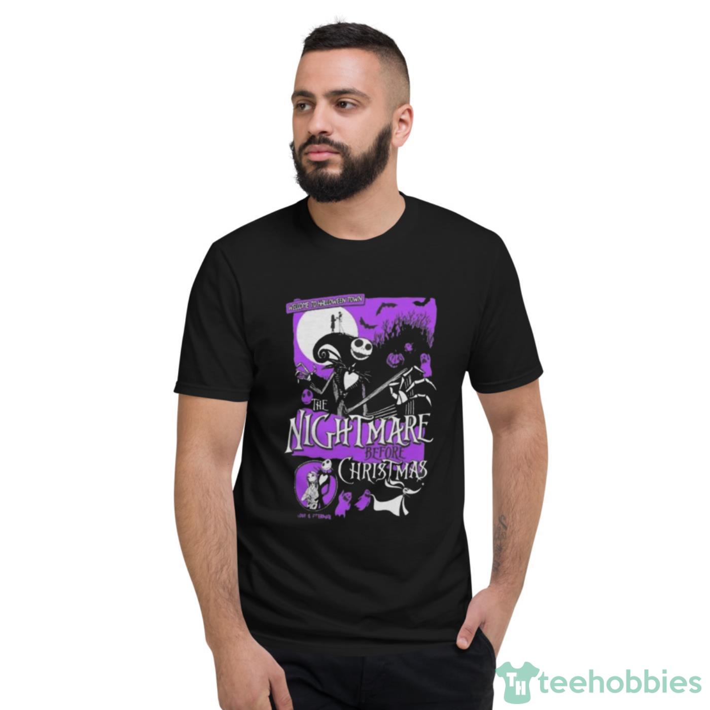 Official Welcome To Halloween Town The Nightmare Before Christmas T-Shirt Cute Gift - Short Sleeve T-Shirt