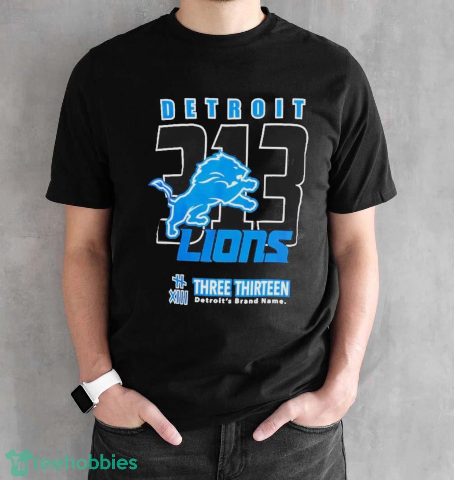 Original detroit Lions Three Thirteen Area Code T-Shirt - Black Unisex T-Shirt