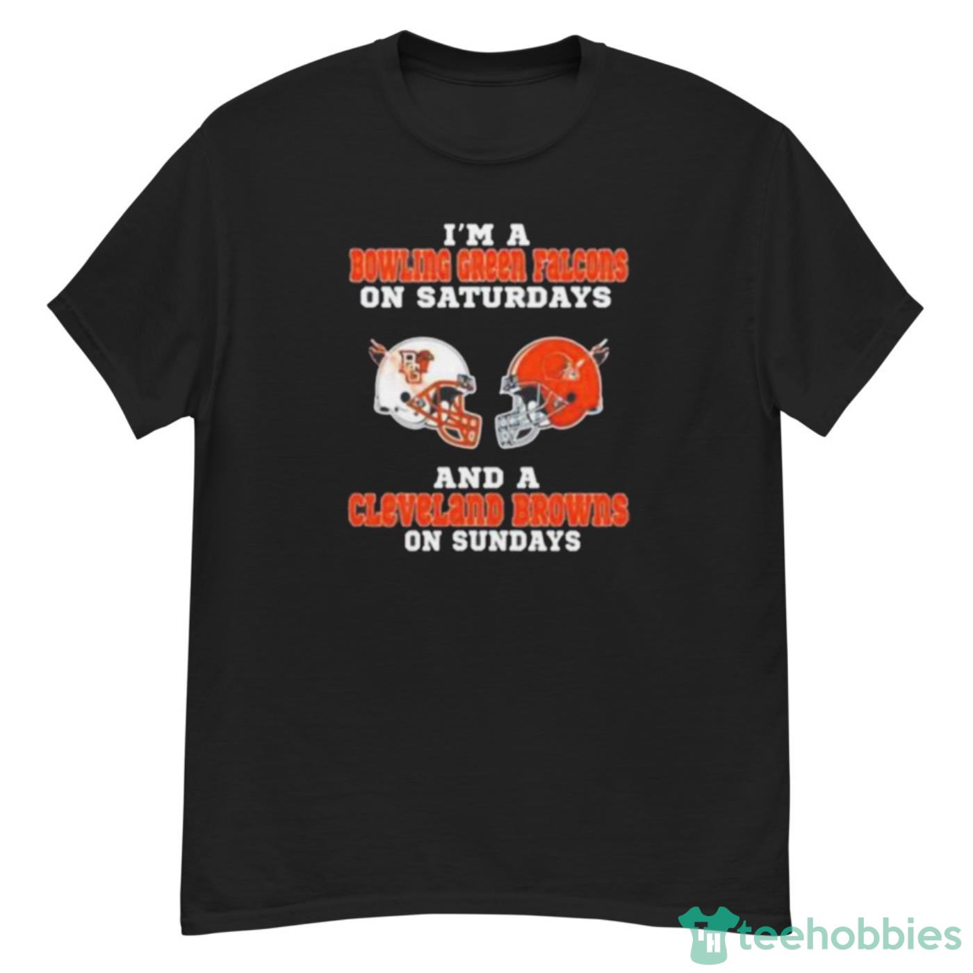 Original I’m A Bowling Green Falcons On Saturdays And A Cleveland Browns On Sundays 2023 Shirt Cute Gift - G500 Men’s Classic T-Shirt