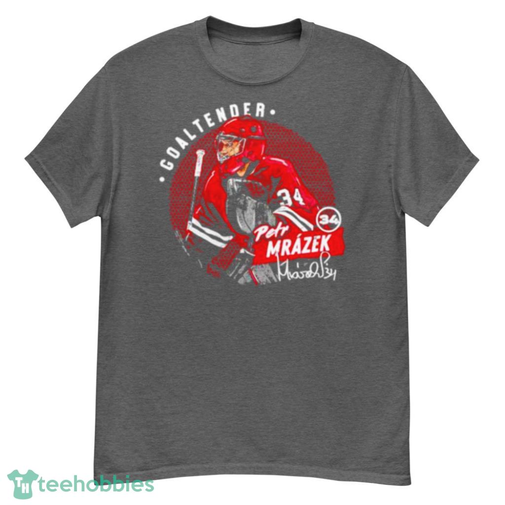 Petr Mrazek Goaltender Chicago Blackhawks Dots Shirt Product Photo 2 Petr Mrazek Goaltender Chicago Blackhawks Dots Shirt Product Photo 2