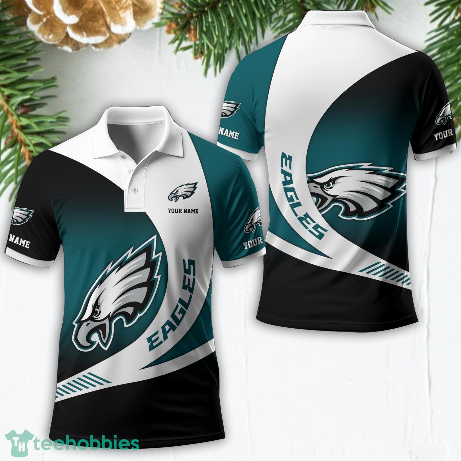 Philadelphia Eagles Custom Name NFL 3D Polo Shirt Sport Gift Product Photo 1