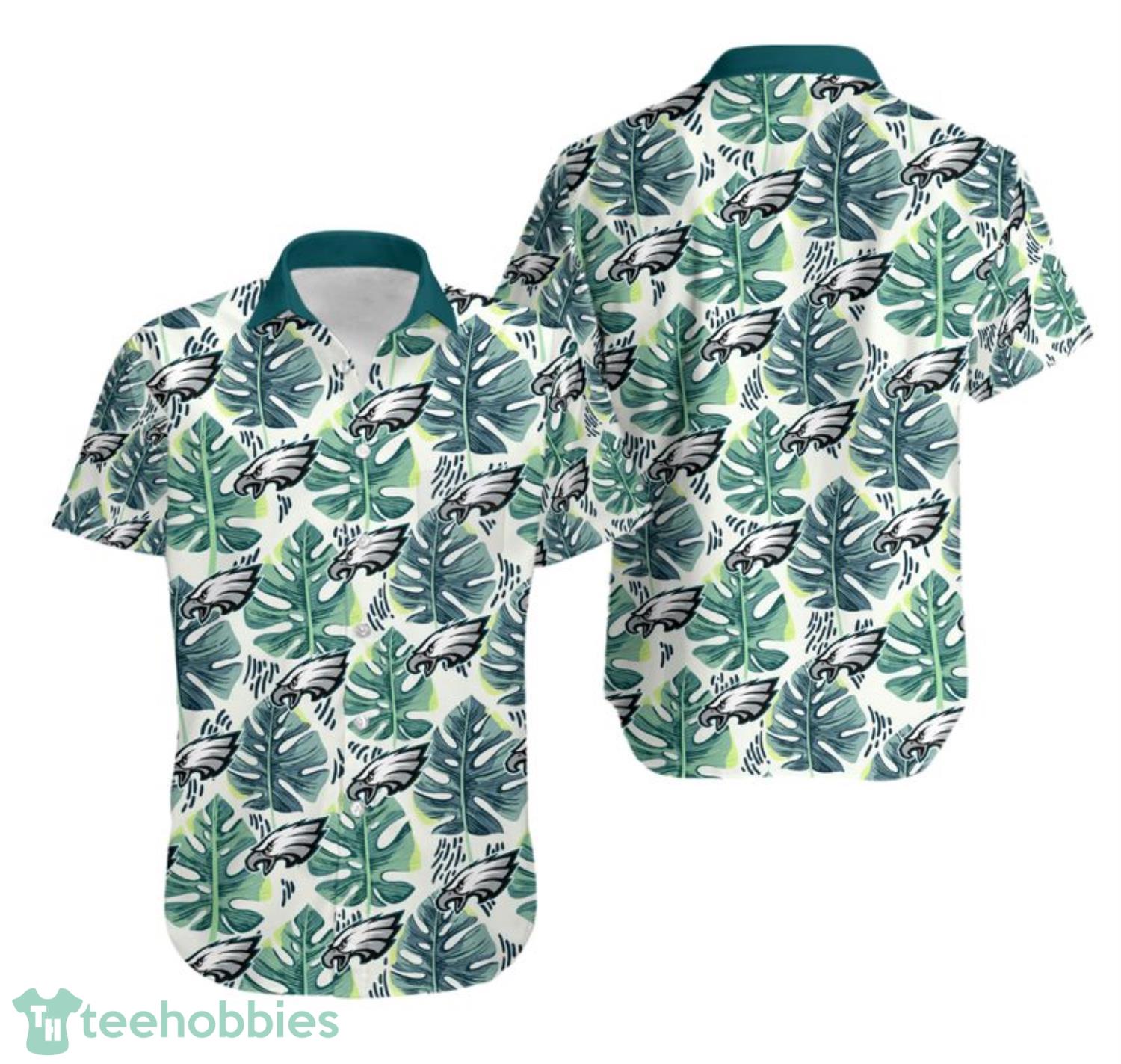 Philadelphia Eagles Leaf Tropical Style Summer Hawaiian Shirt For Fans Product Photo 1