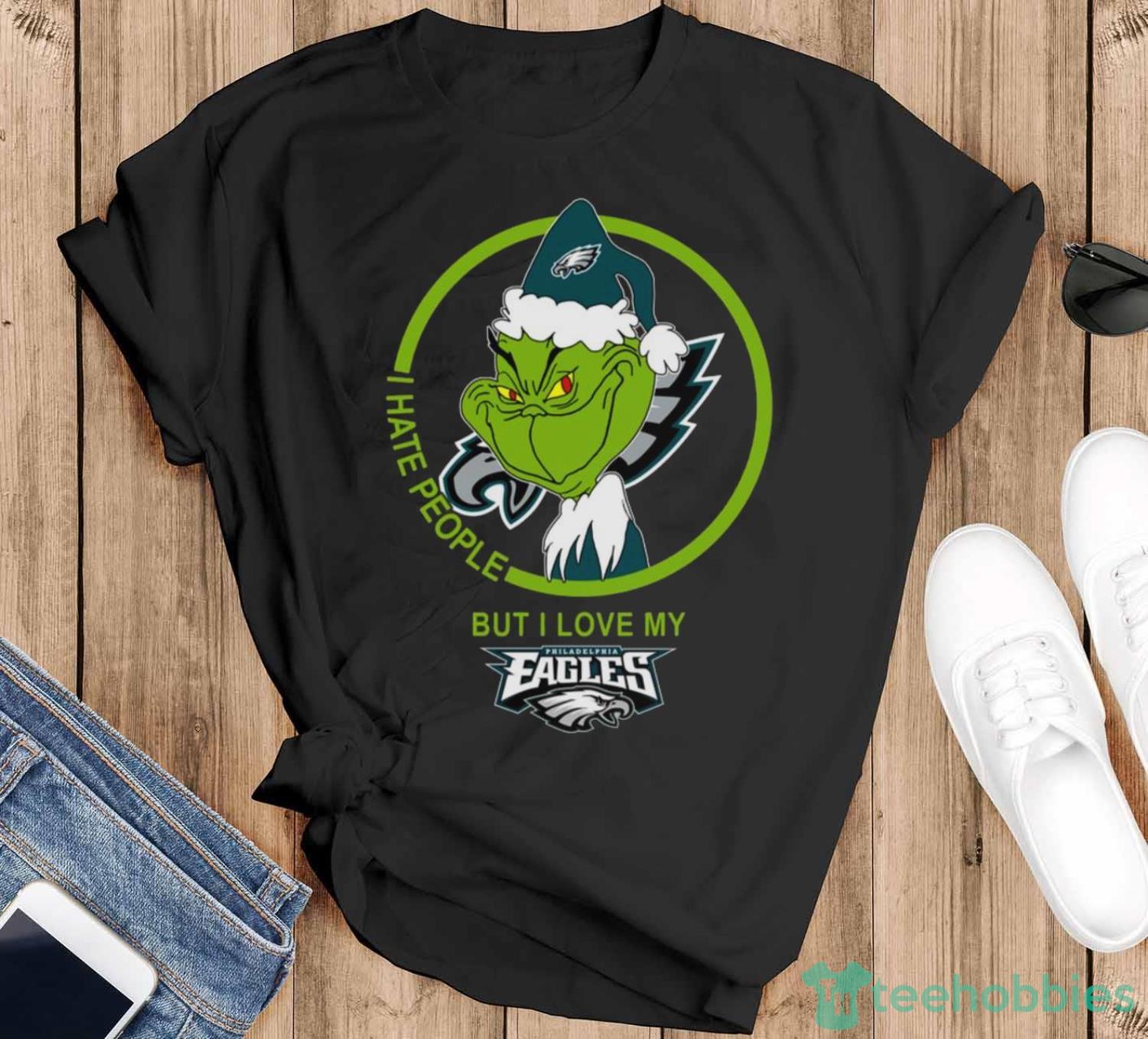 Philadelphia Eagles NFL Christmas Shirt - Black T-Shirt