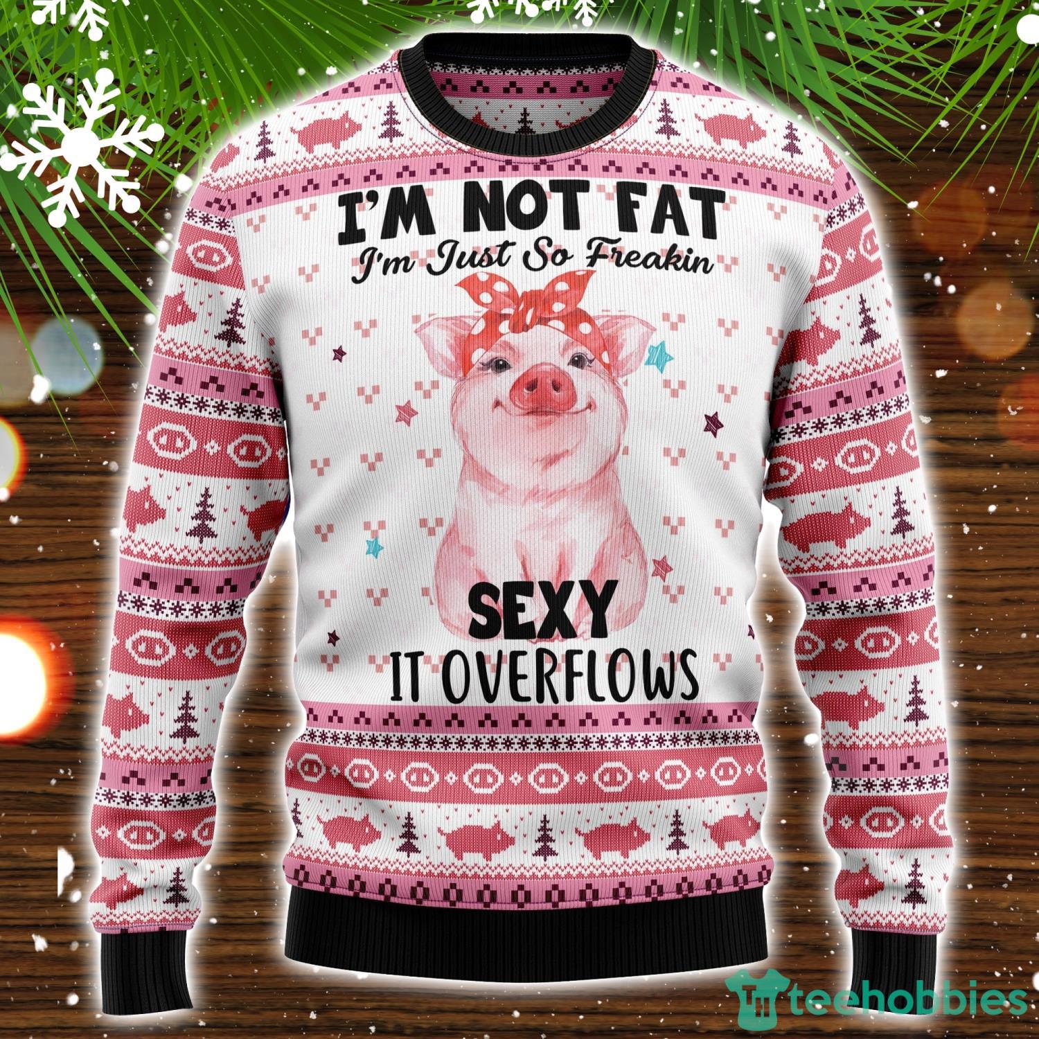 Pig Overflows Ugly Christmas Sweater Christmas Holiday Gift Product Photo 1