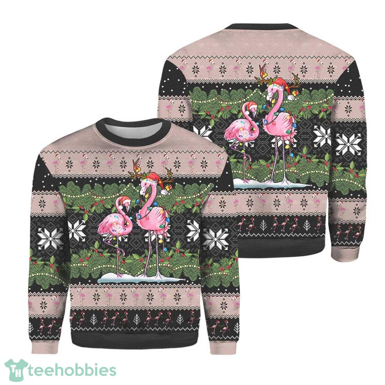 Pink Flamingo Ugly Sweater All Over Print Christmas Gift Product Photo 1