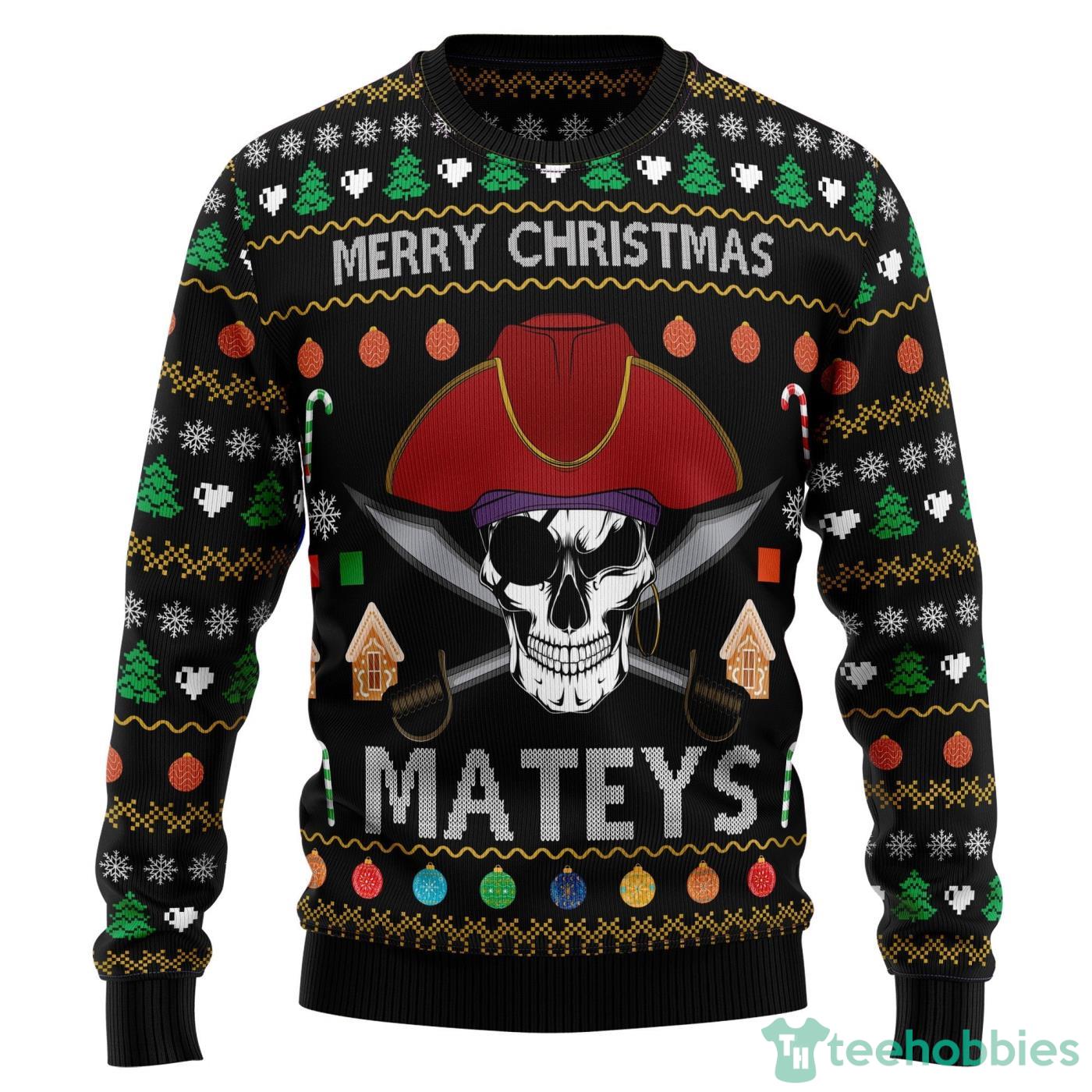Pirate Skull ChristmasAll Over printed Ugly Christmas Sweater For Men And Women Product Photo 1