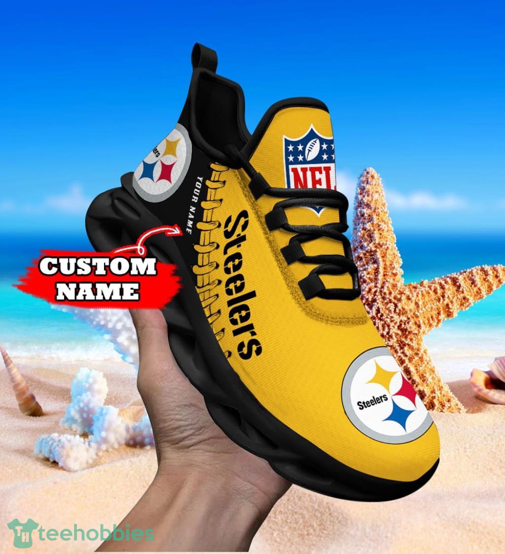 Pittsburgh Steelers Personalized NFL Max Soul Shoes V2 Gift For Big Fans Product Photo 1