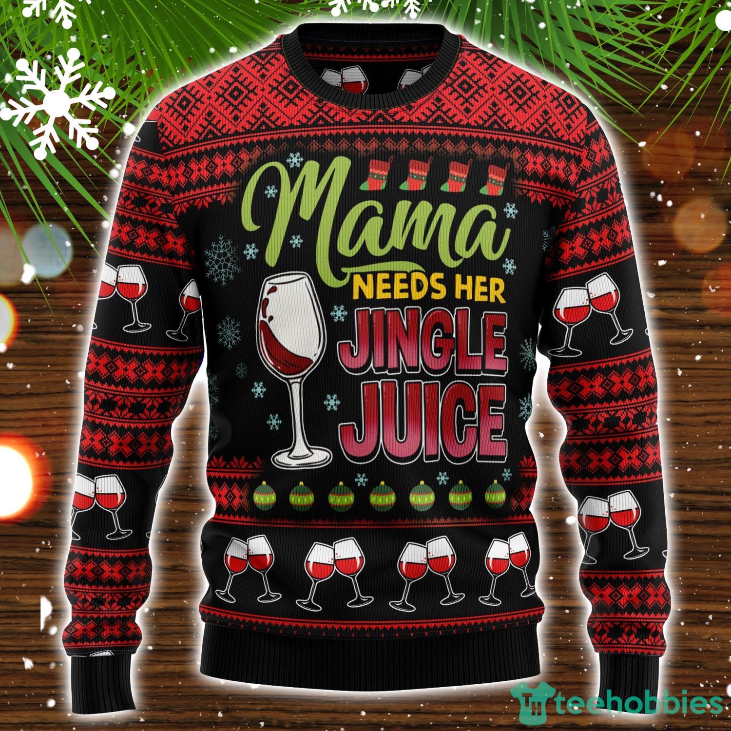 Red Wine Mama Ugly Christmas Sweater Christmas Holiday Gift Product Photo 1