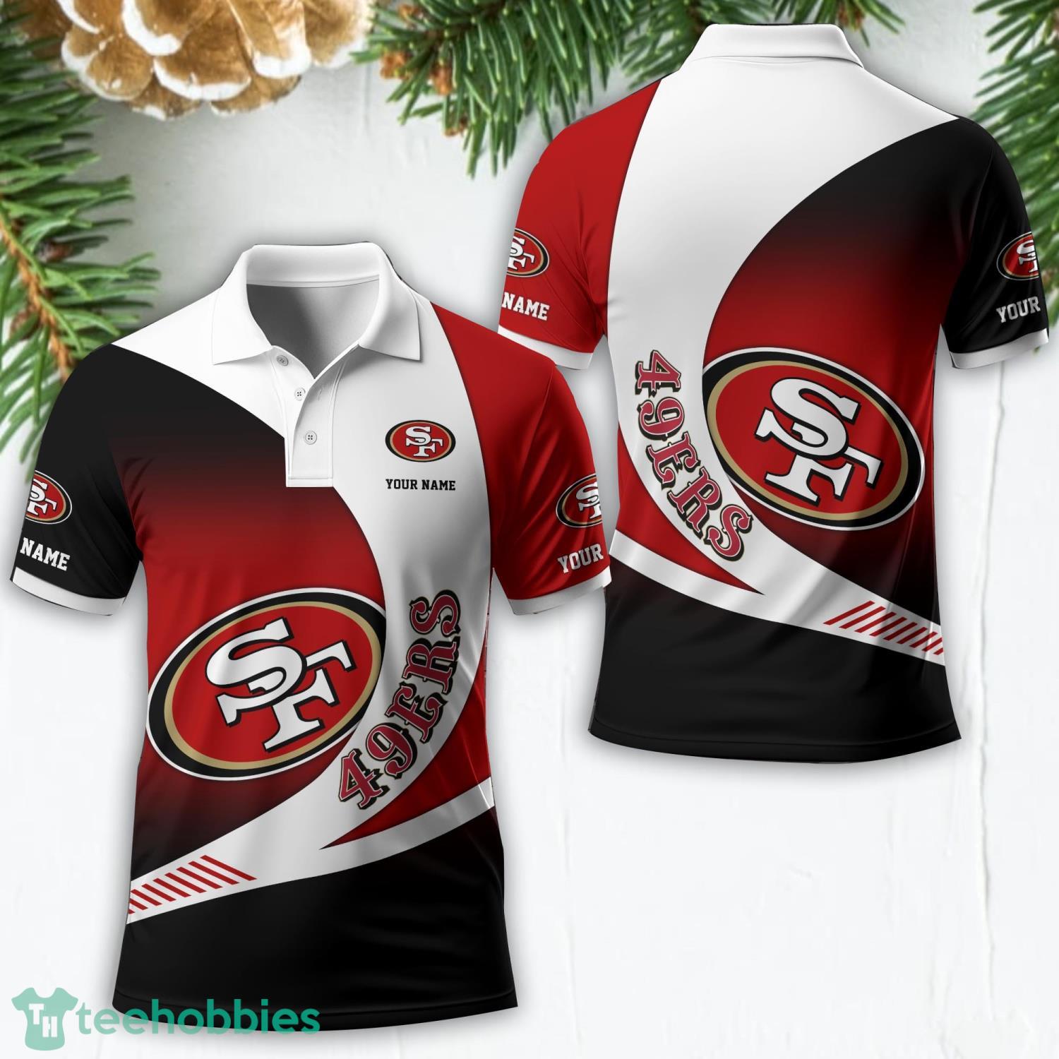 San Francisco 49ers Custom Name NFL 3D Polo Shirt Sport Gift Product Photo 1