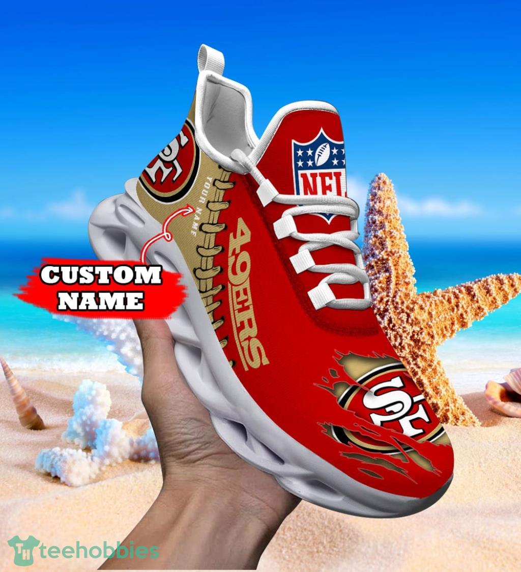 San Francisco 49ers Personalized NFL Max Soul Shoes Gift For Big Fans Product Photo 1