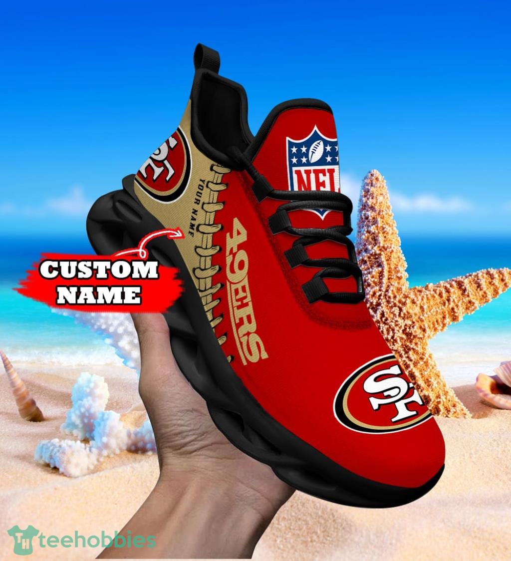 San Francisco 49ers Personalized NFL Max Soul Shoes V2 Gift For Big Fans Product Photo 1