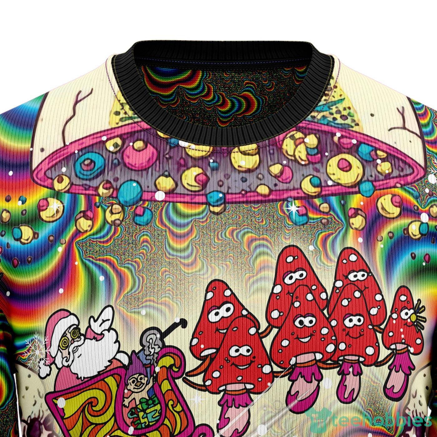 Santa And Mushroom ChristmasAll Over printed Ugly Christmas Sweater For Men And Women Product Photo 2