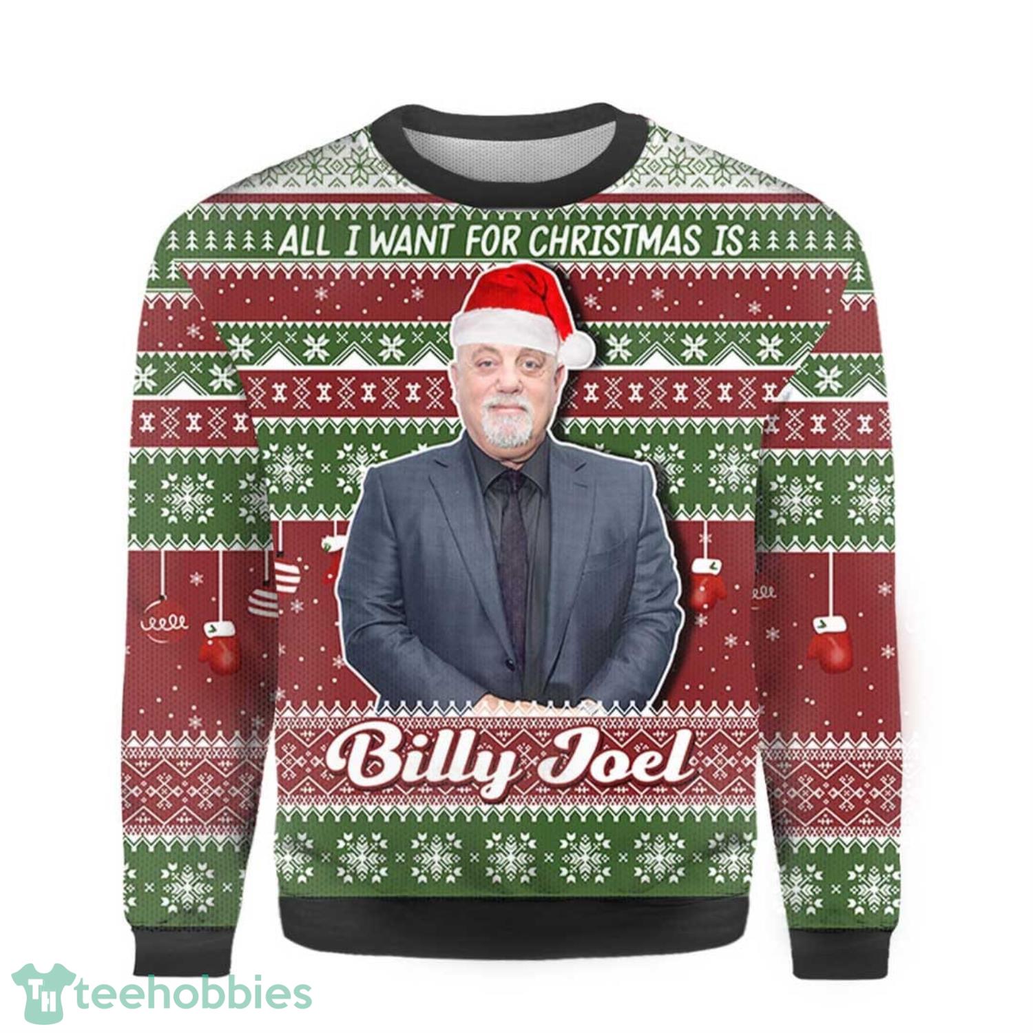 Santa Billy Joel Ugly Sweater All Over Print Christmas Gift Product Photo 1