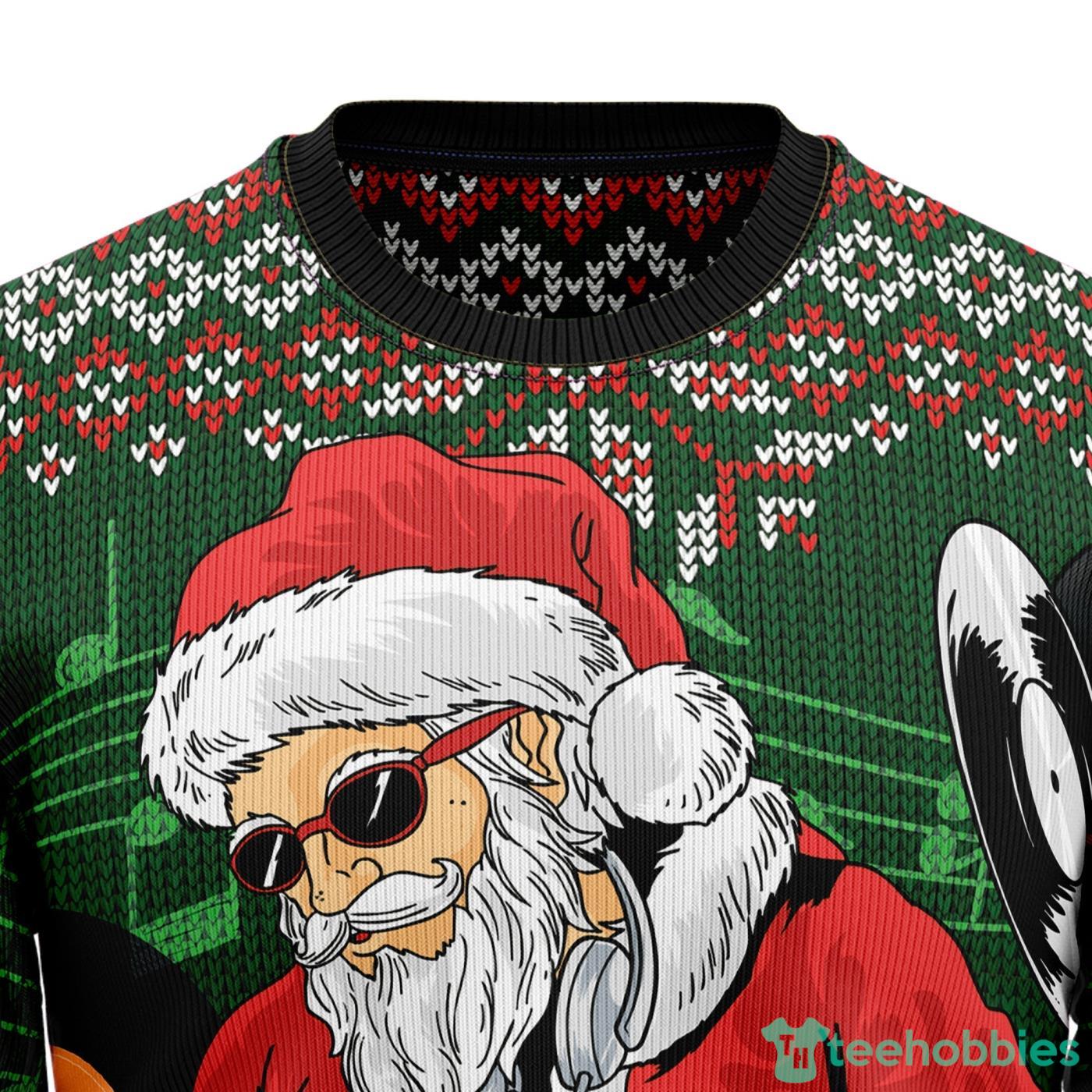 Santa Claus DJ ChristmasAll Over printed Ugly Christmas Sweater Product Photo 2