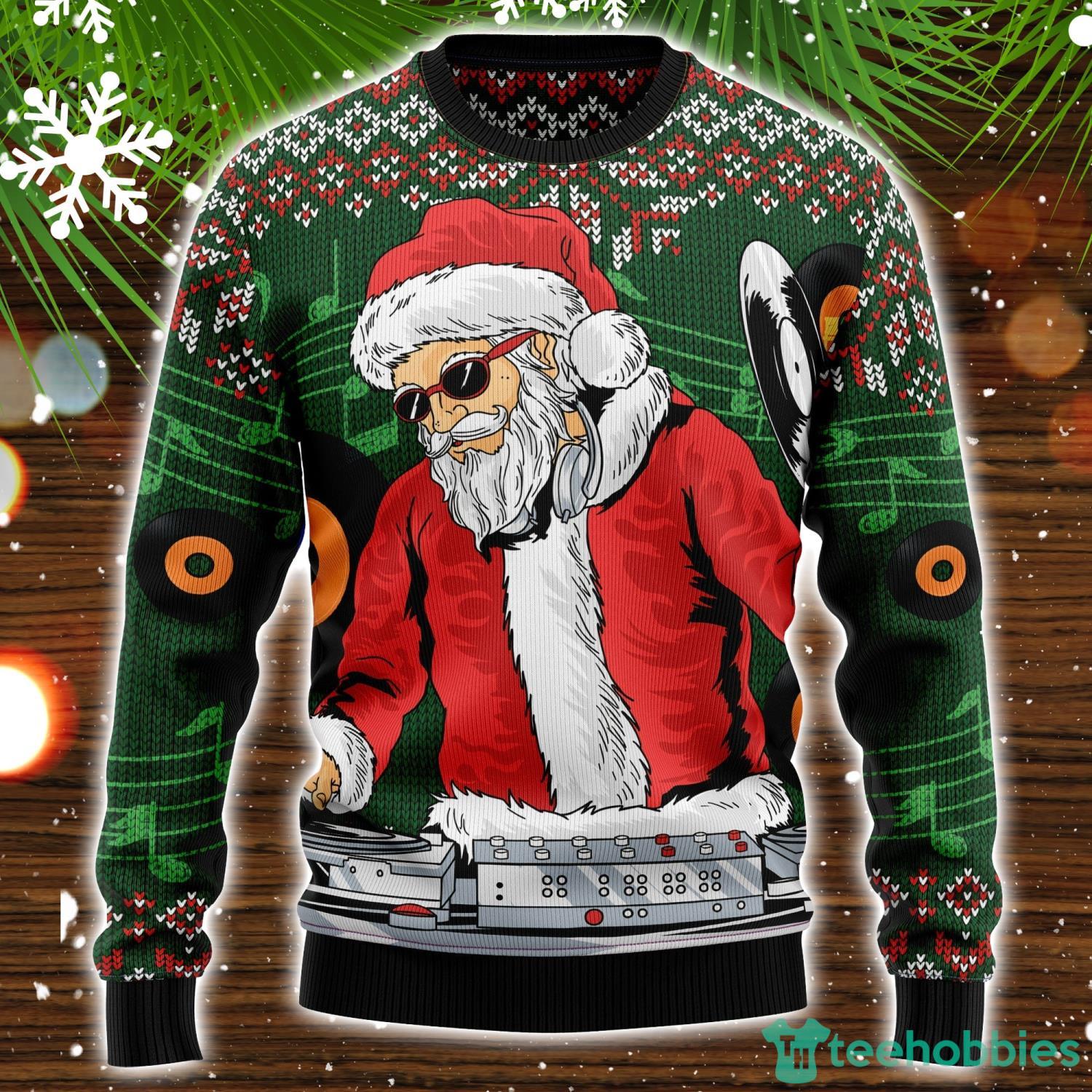 Santa Claus DJ Ugly Christmas Sweater Christmas Holiday Gift Product Photo 1