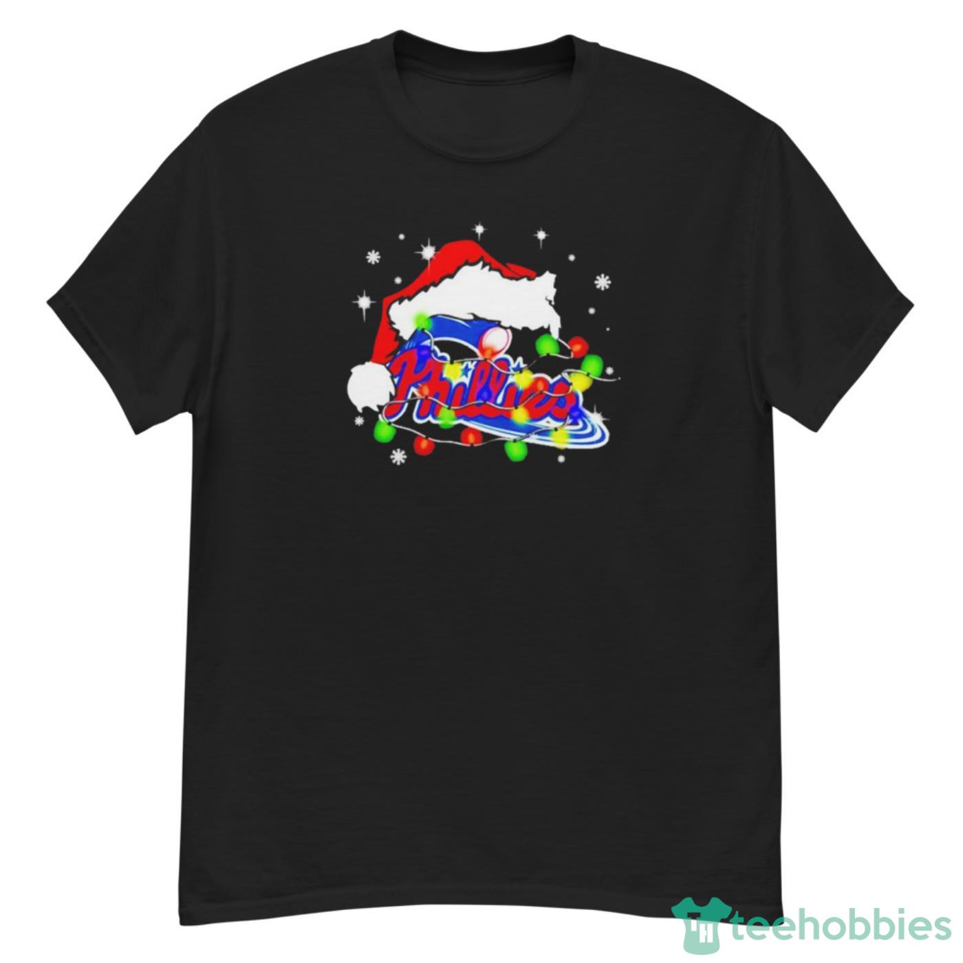 Santa Hat Philadelphia Phillies Light Christmas Shirt Cute Gift - G500 Men’s Classic T-Shirt